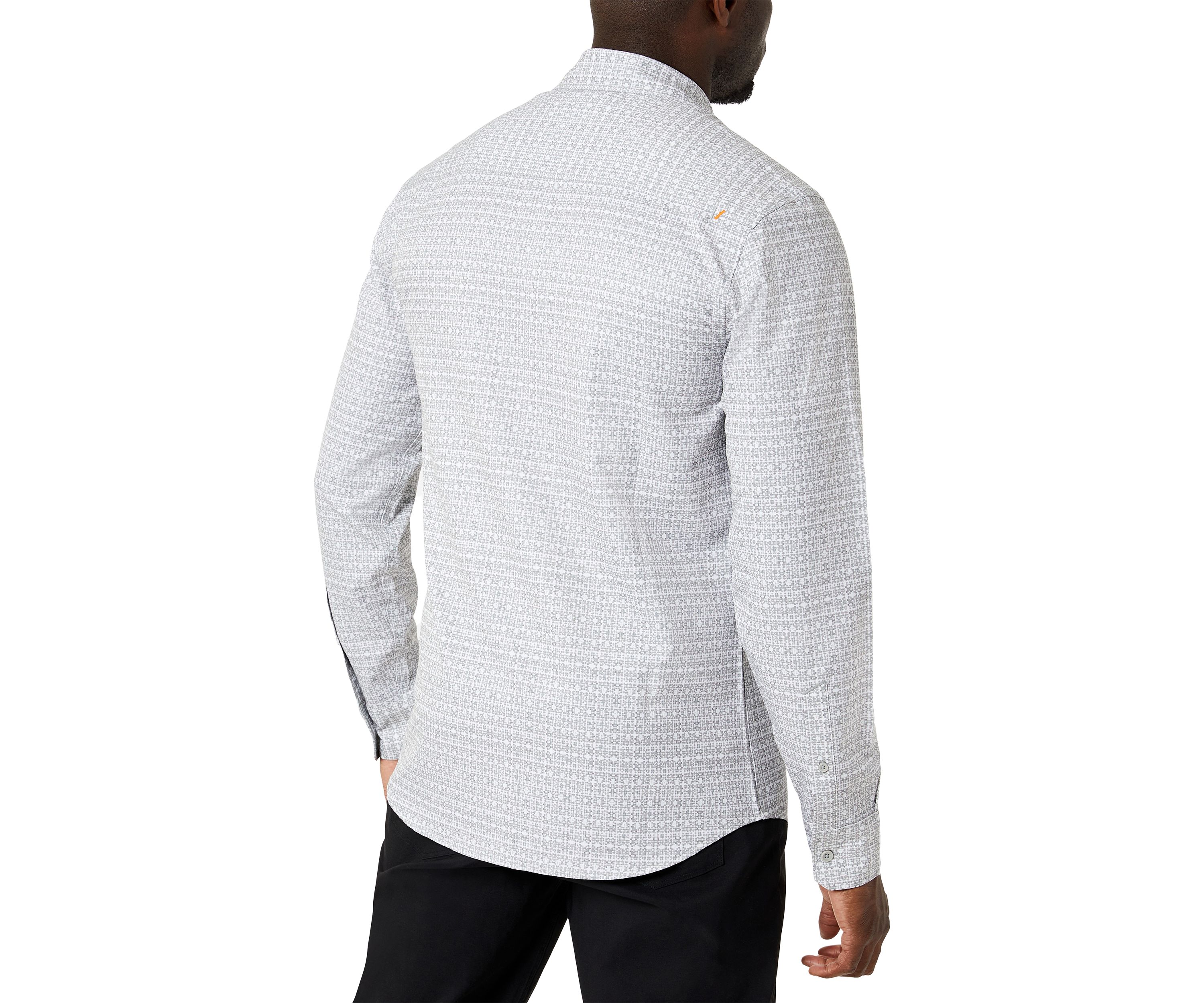 Mens Long Sleeve Printed Sport Shirt