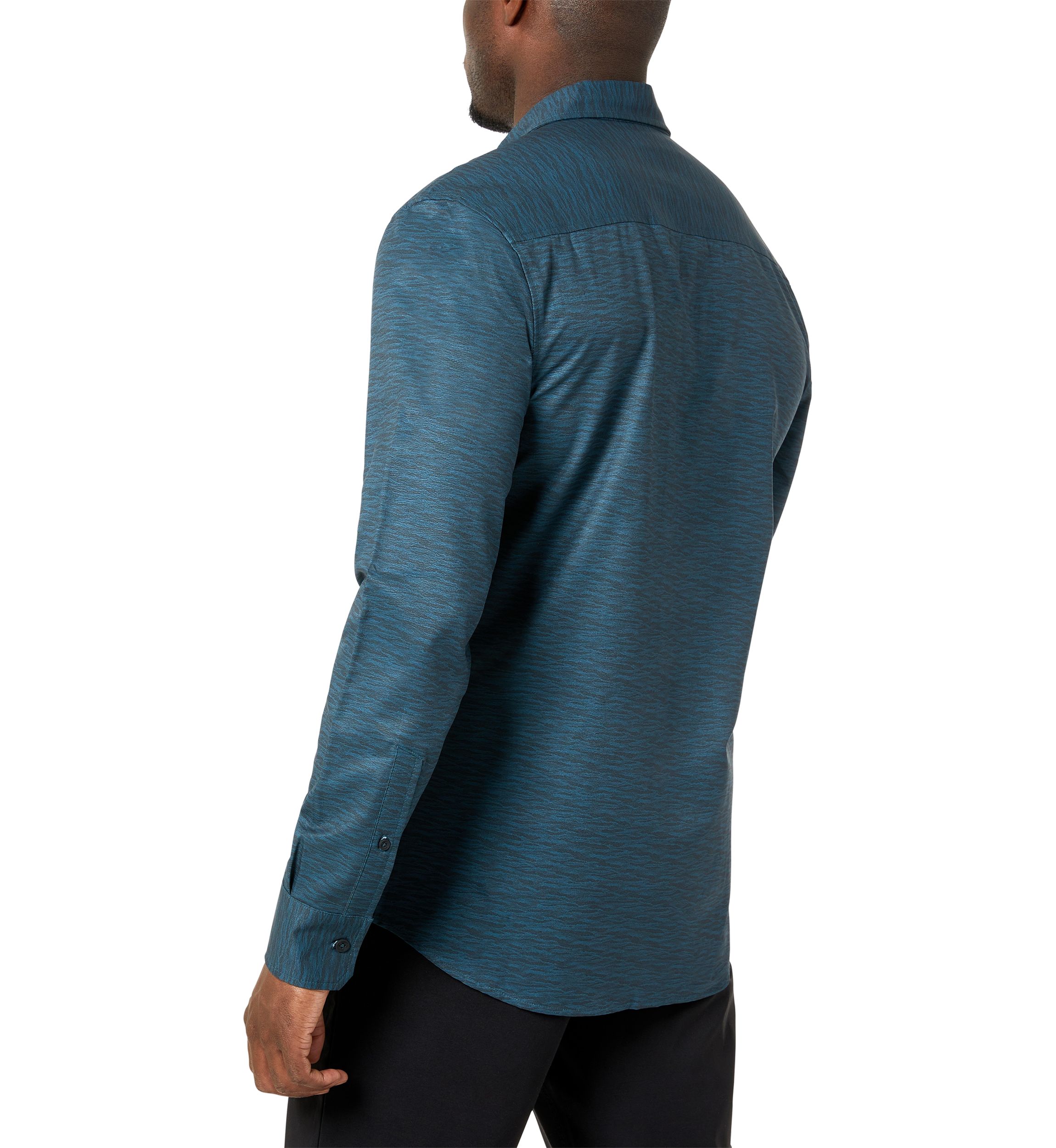 Mens Long Sleeve Printed Sport Shirt