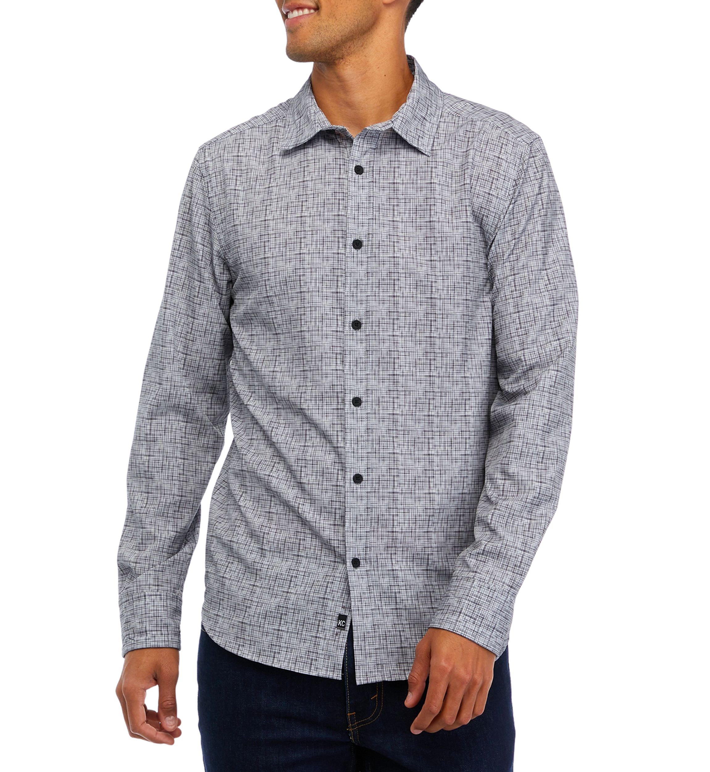 Mens Long Sleeve Printed Sport Shirt