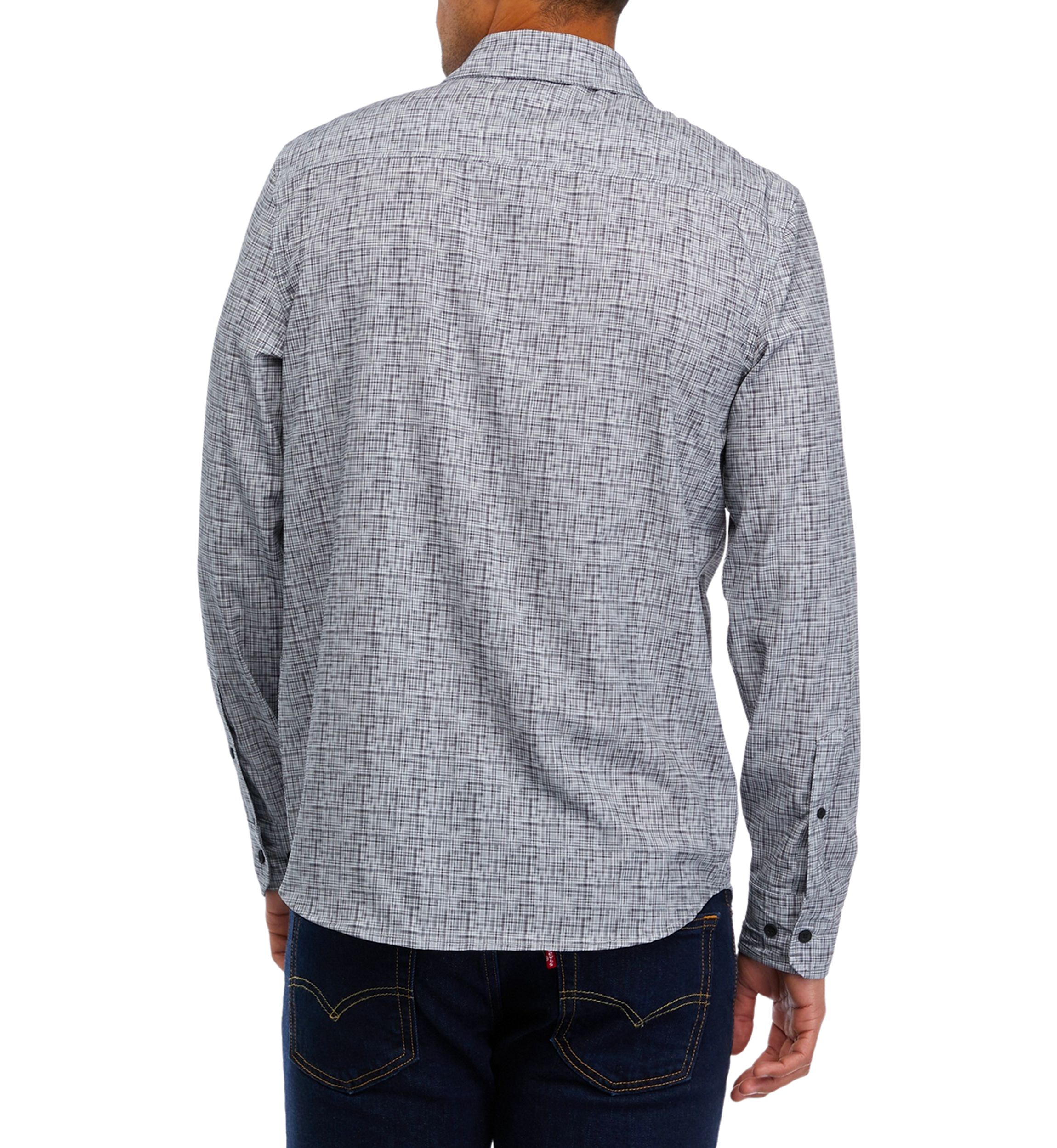 Mens Long Sleeve Printed Sport Shirt