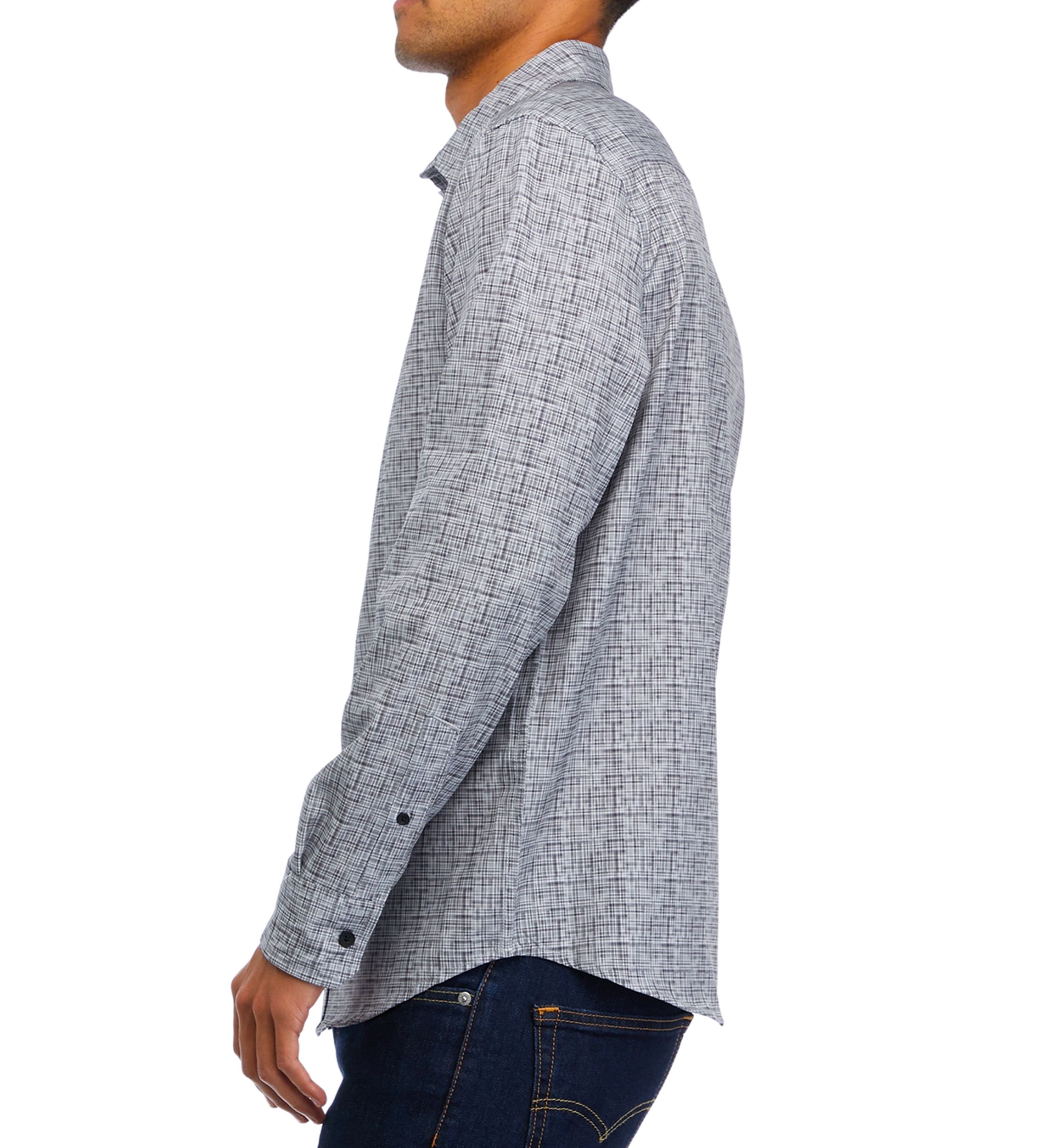 Mens Long Sleeve Printed Sport Shirt