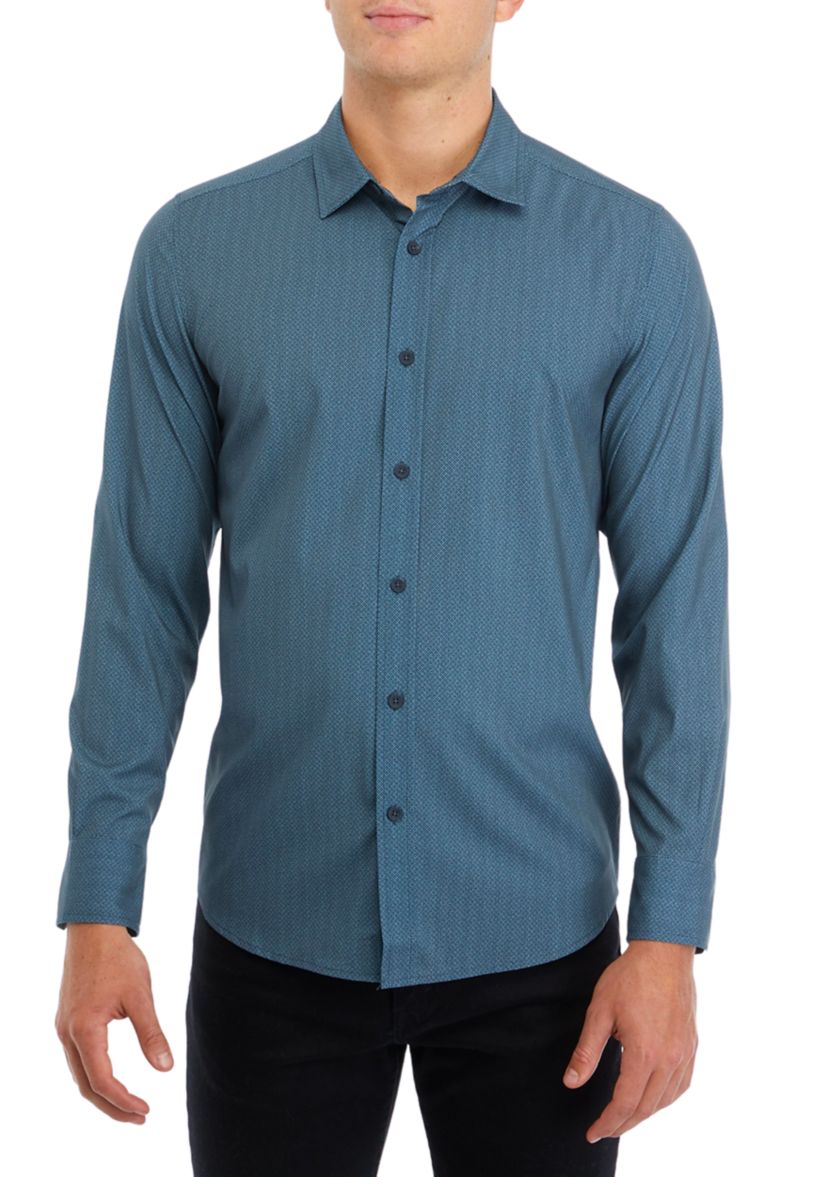 Mens Sport Assorted Plain Classic Button Down Shirt