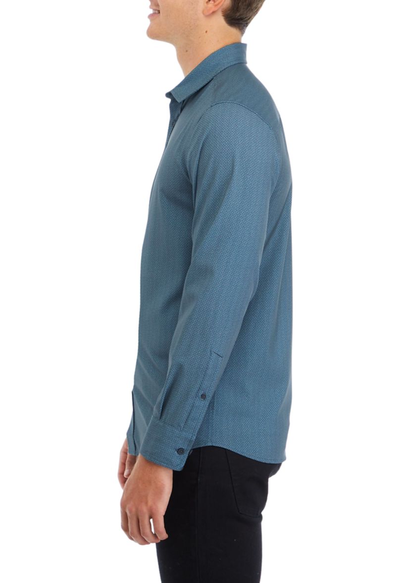Mens Sport Assorted Plain Classic Button Down Shirt