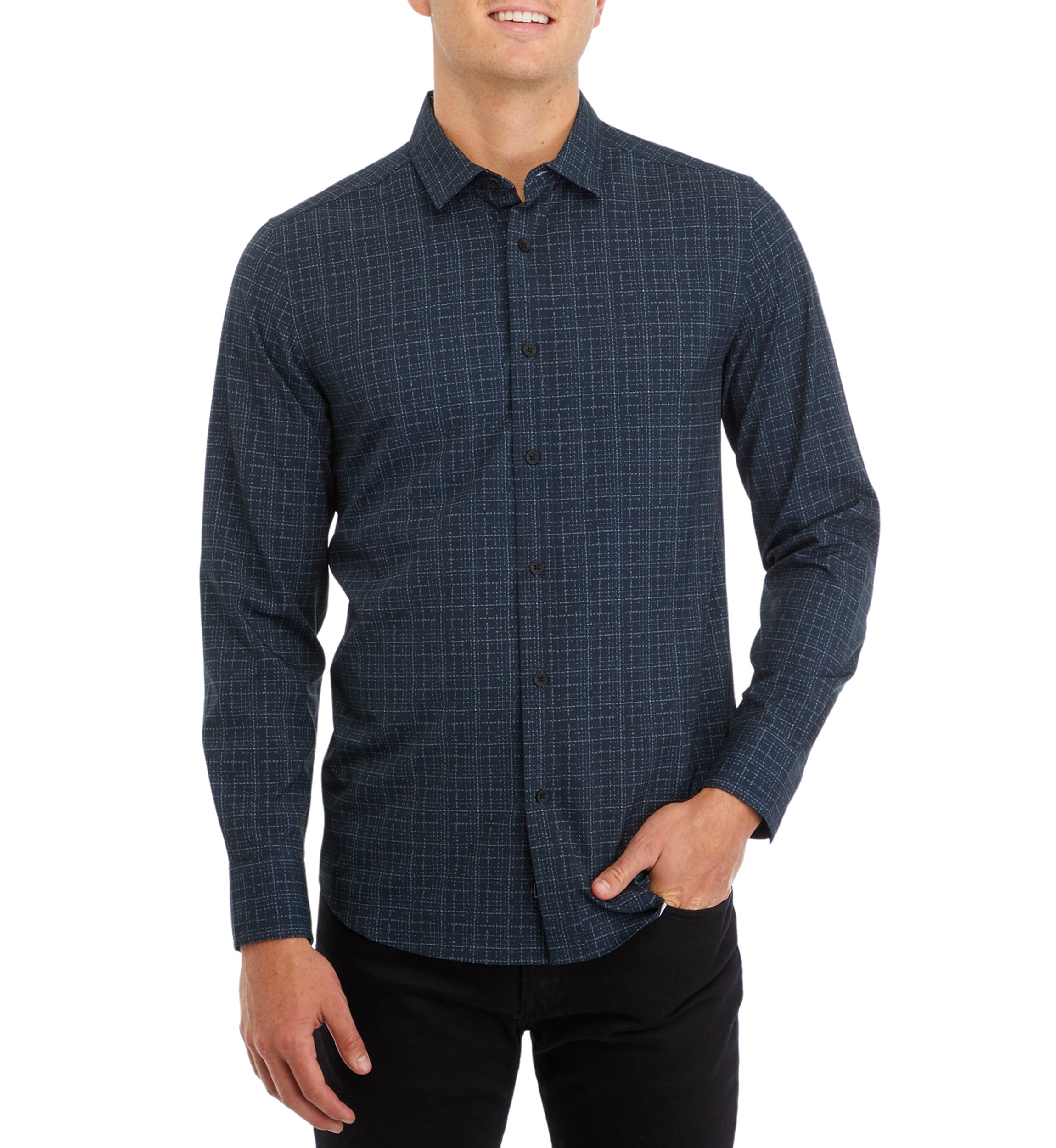 Mens Sport Assorted Plaid Classic Button Down Shirt