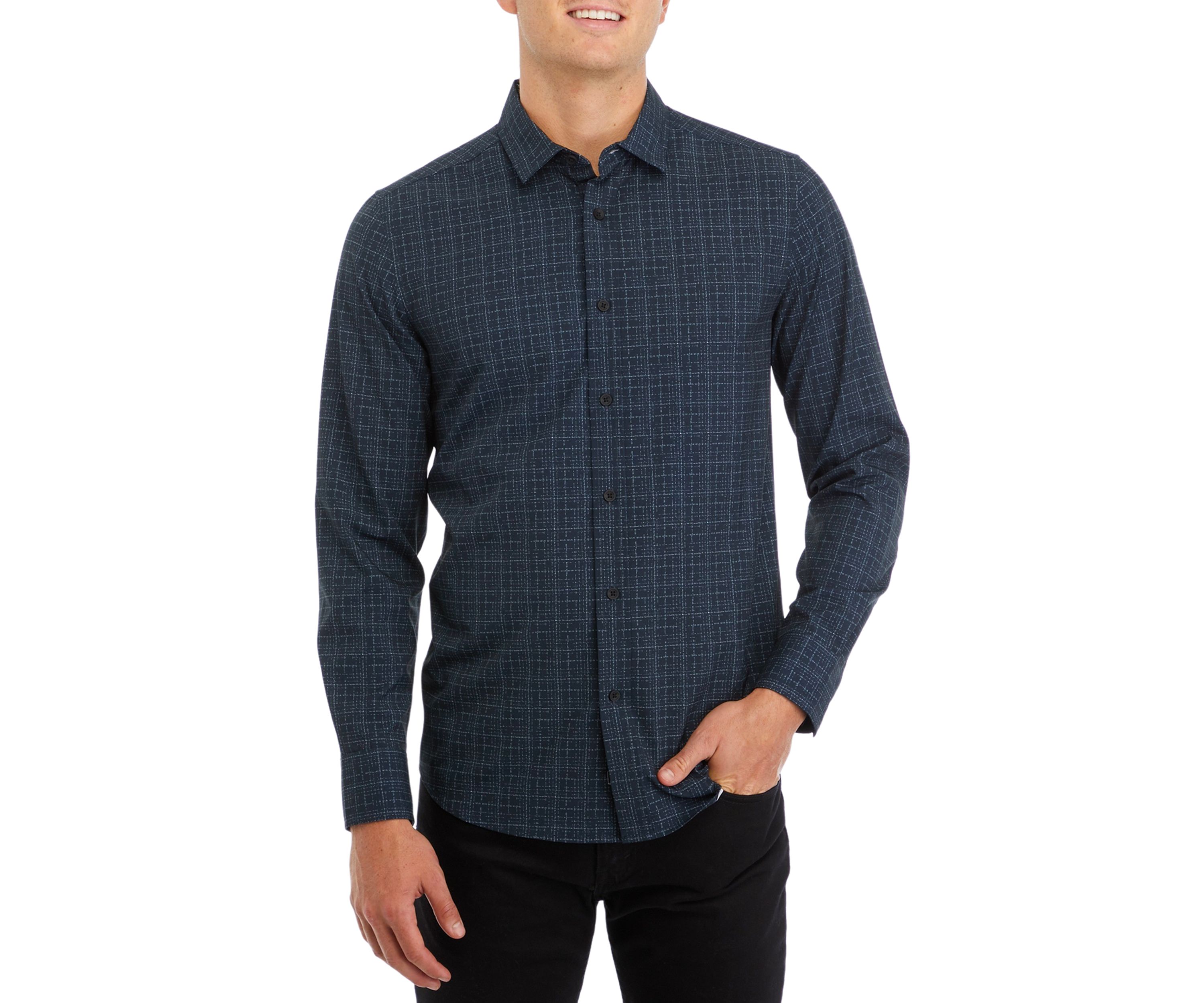 Mens Sport Assorted Plaid Classic Button Down Shirt
