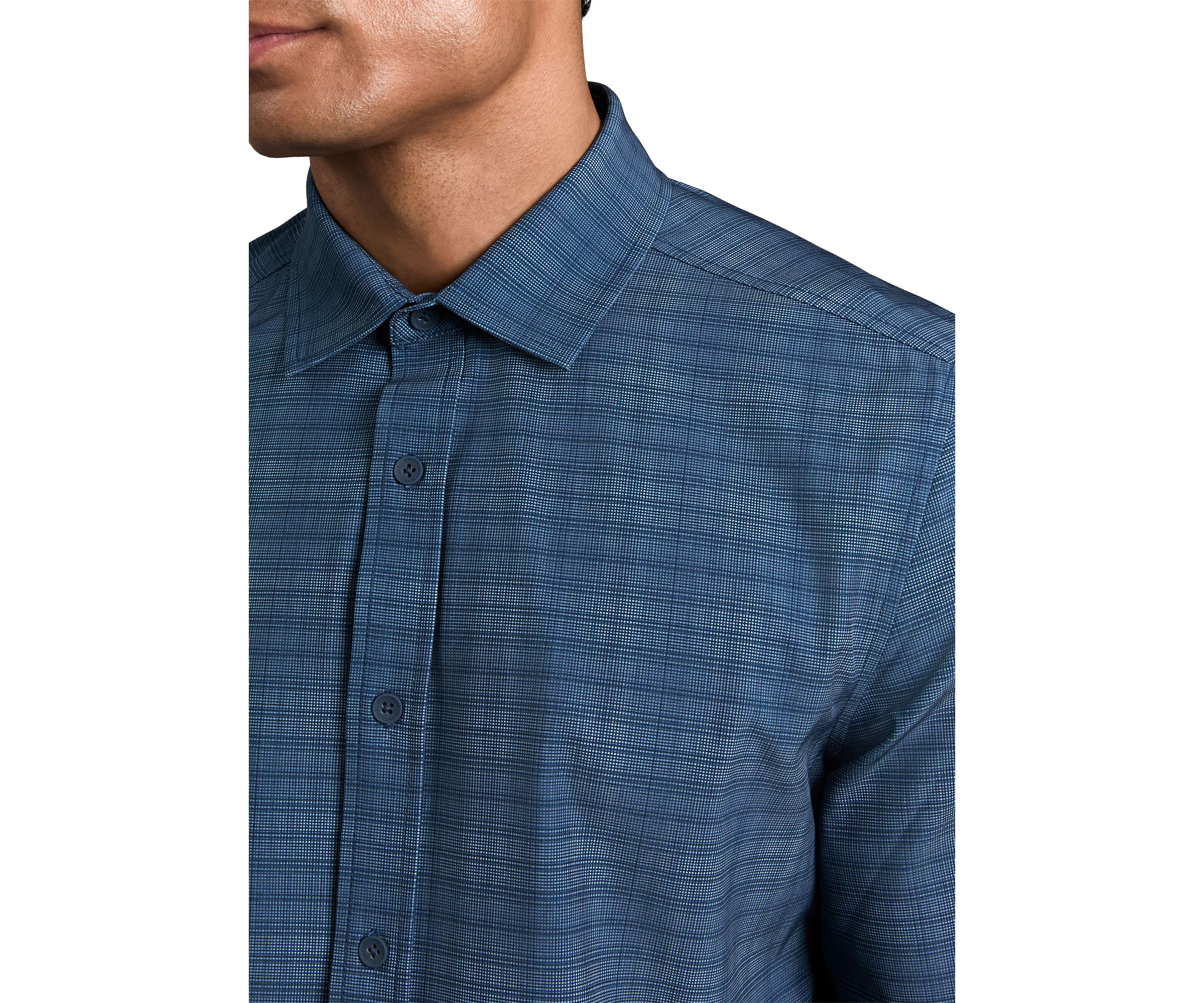 Mens Long Sleeve Plaid Button Up Shirt