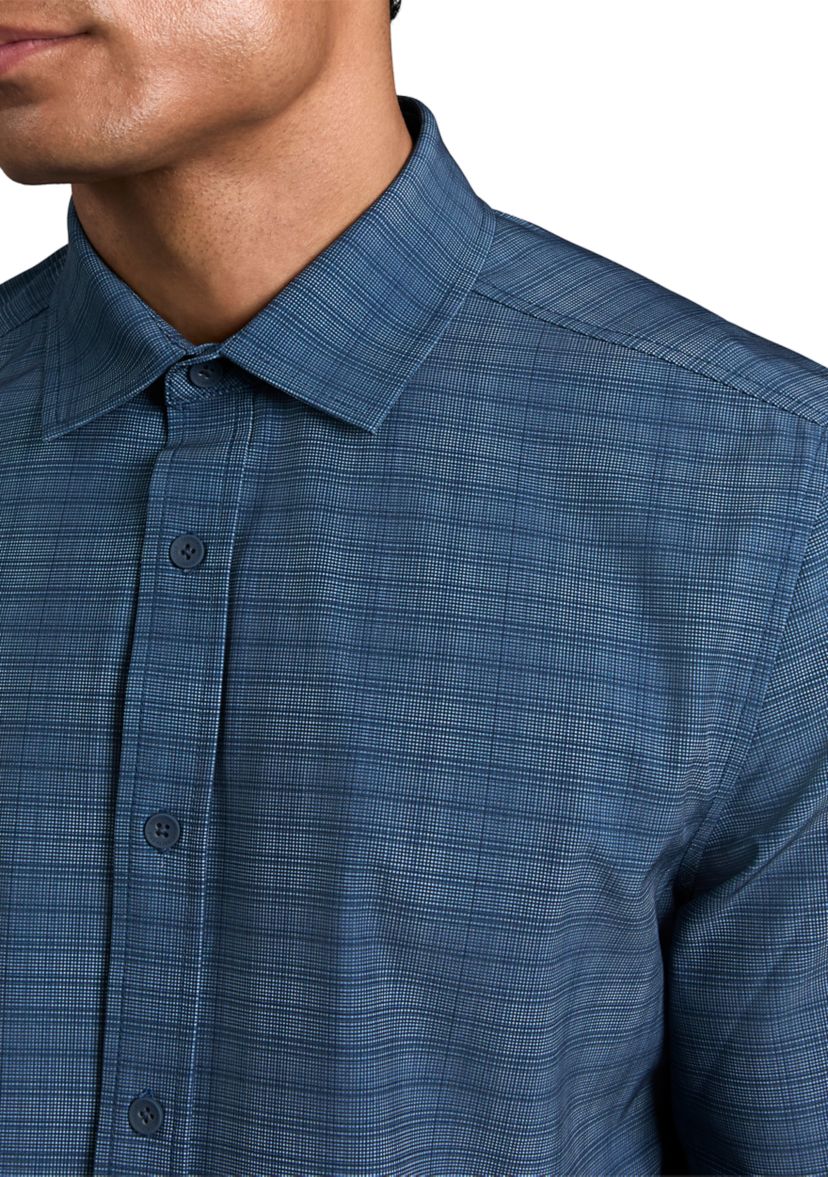 Mens Long Sleeve Plaid Button Up Shirt