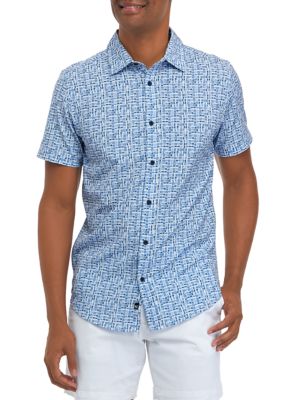 Kenneth Cole Men's Short Sleeve Printed Sport Shirt | belk