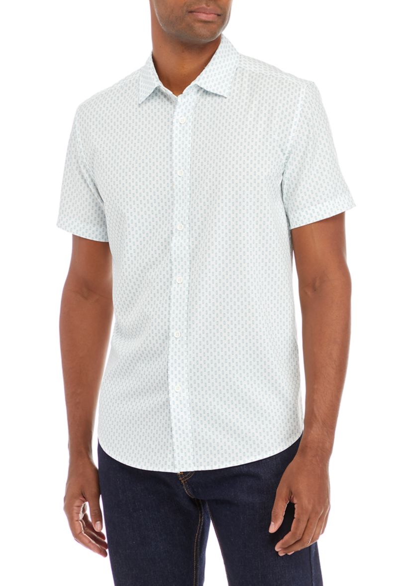 Mens Sport Assorted Plain Classic Button Down Shirt
