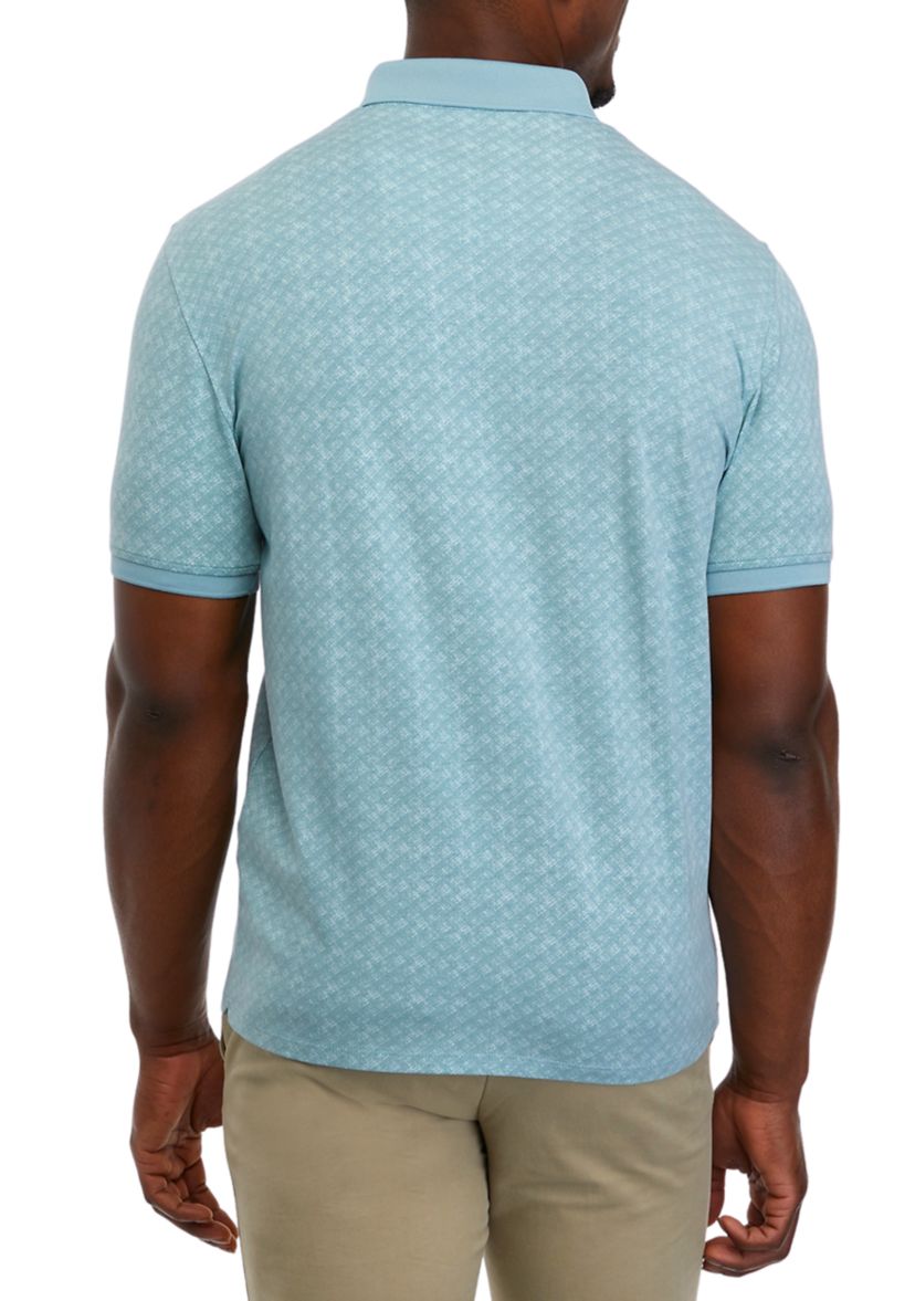 Printed Button Polo Shirt 