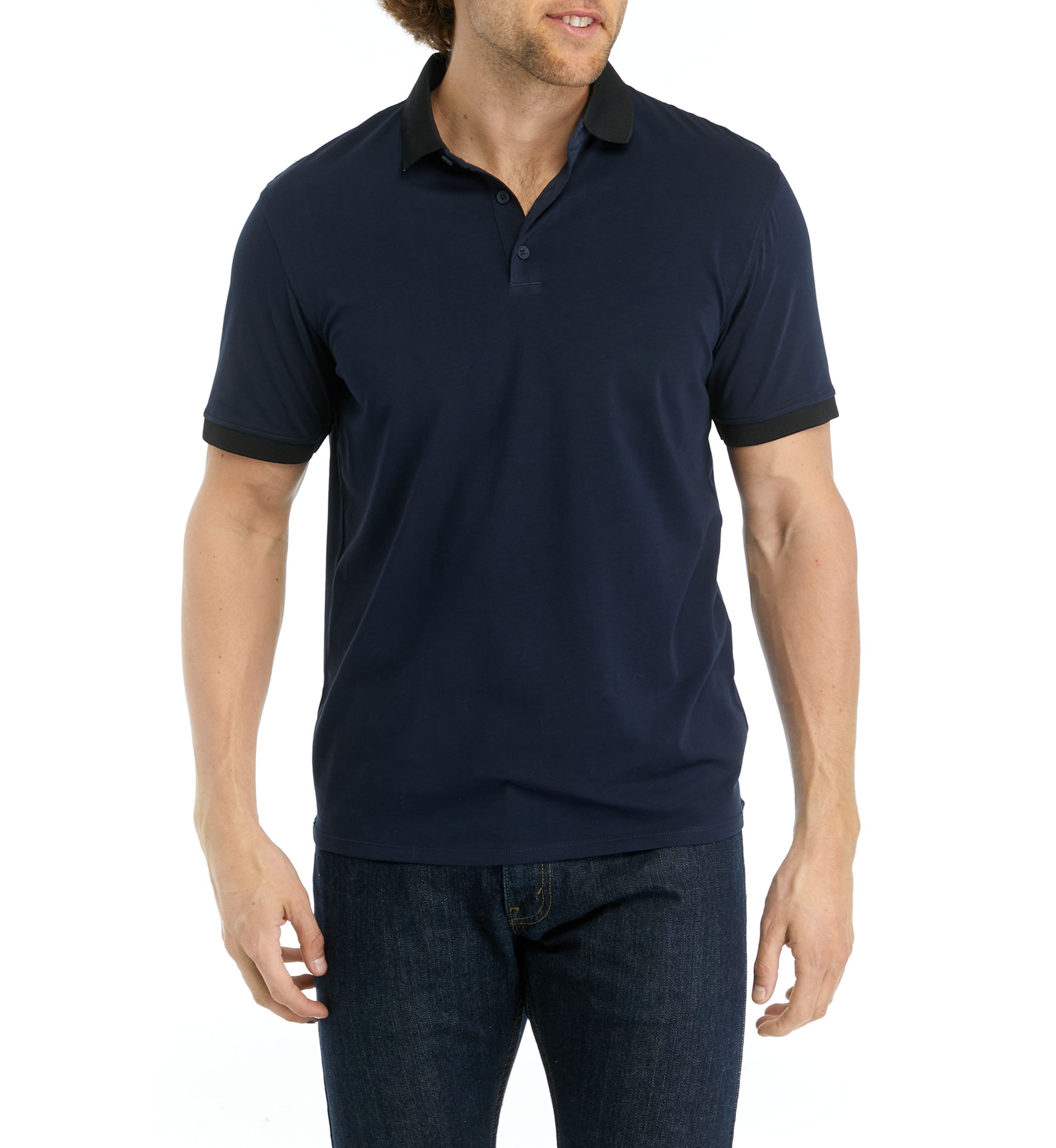 Mens Heathered Solid Short Sleeve Polo Shirt