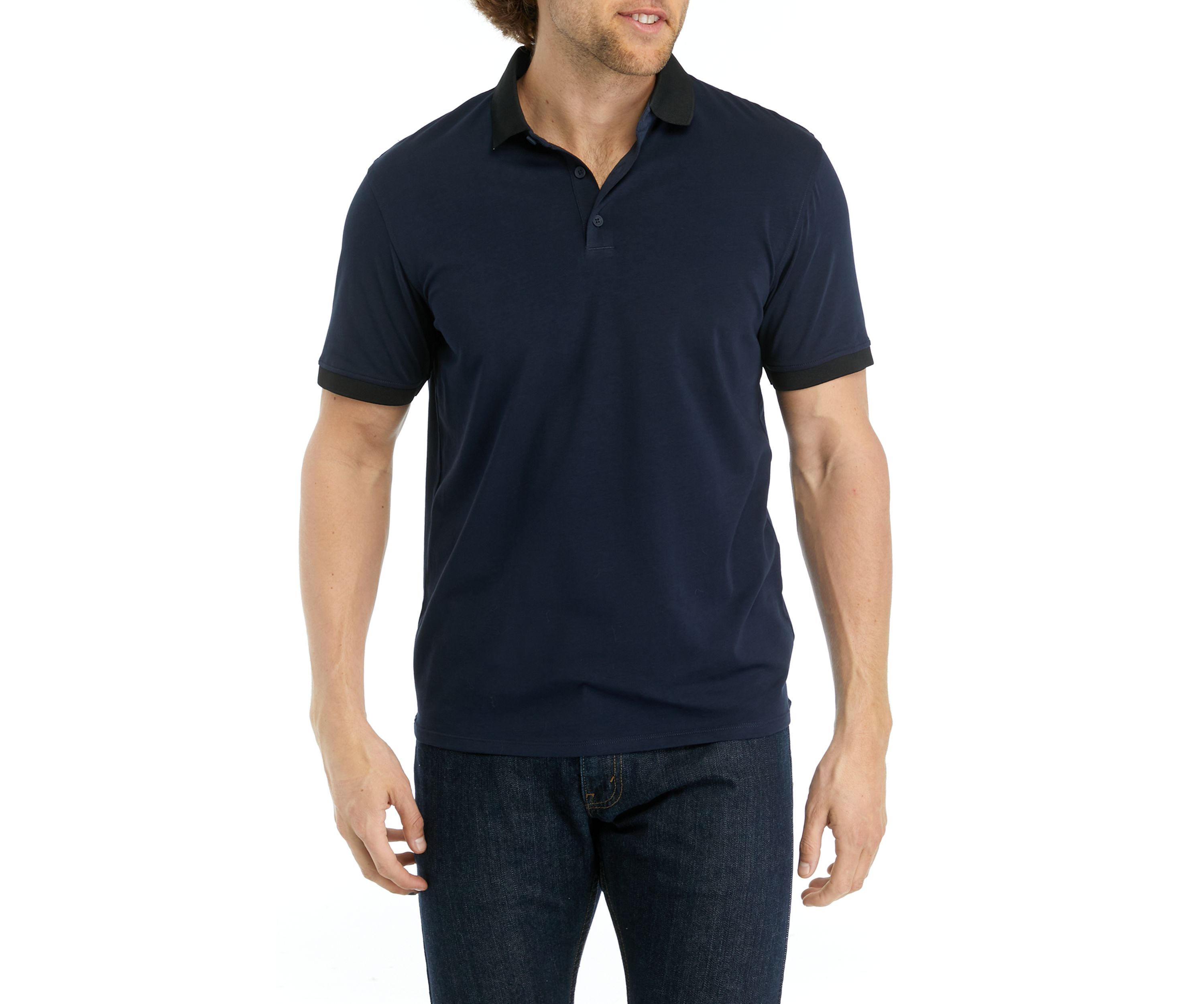 Mens Heathered Solid Short Sleeve Polo Shirt