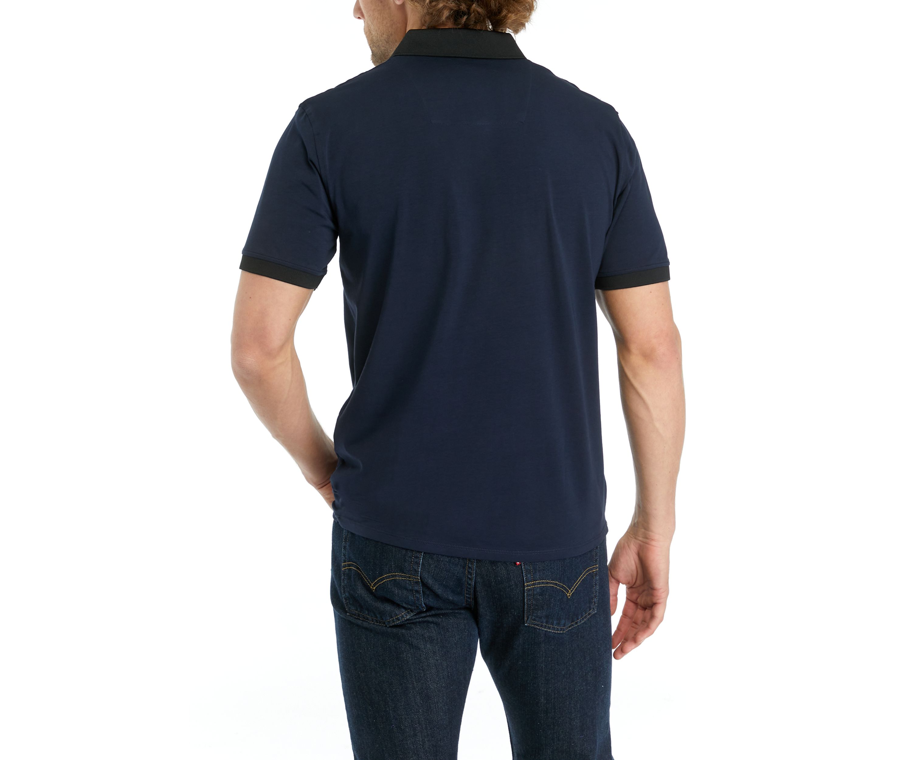 Mens Heathered Solid Short Sleeve Polo Shirt
