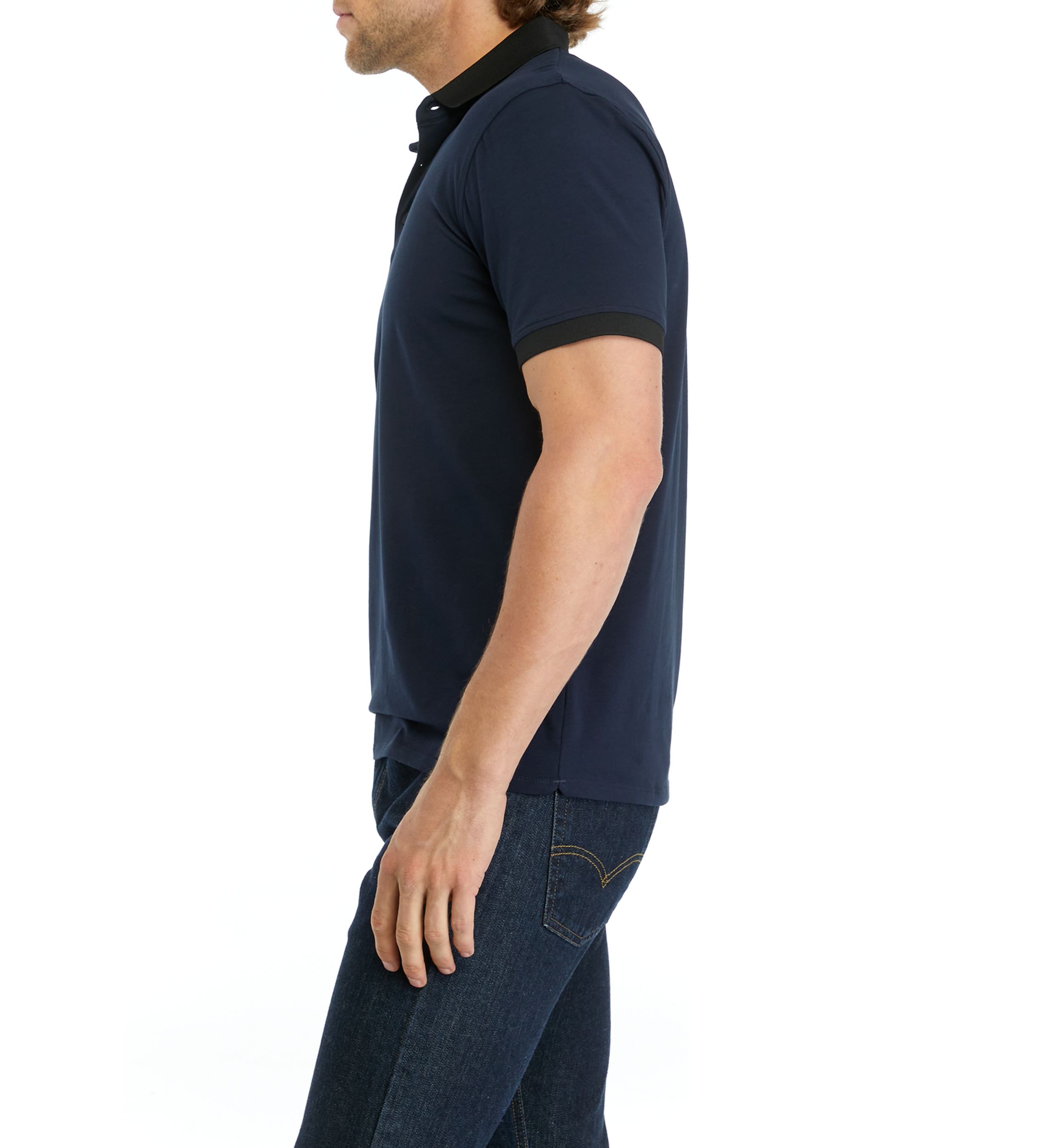Mens Heathered Solid Short Sleeve Polo Shirt