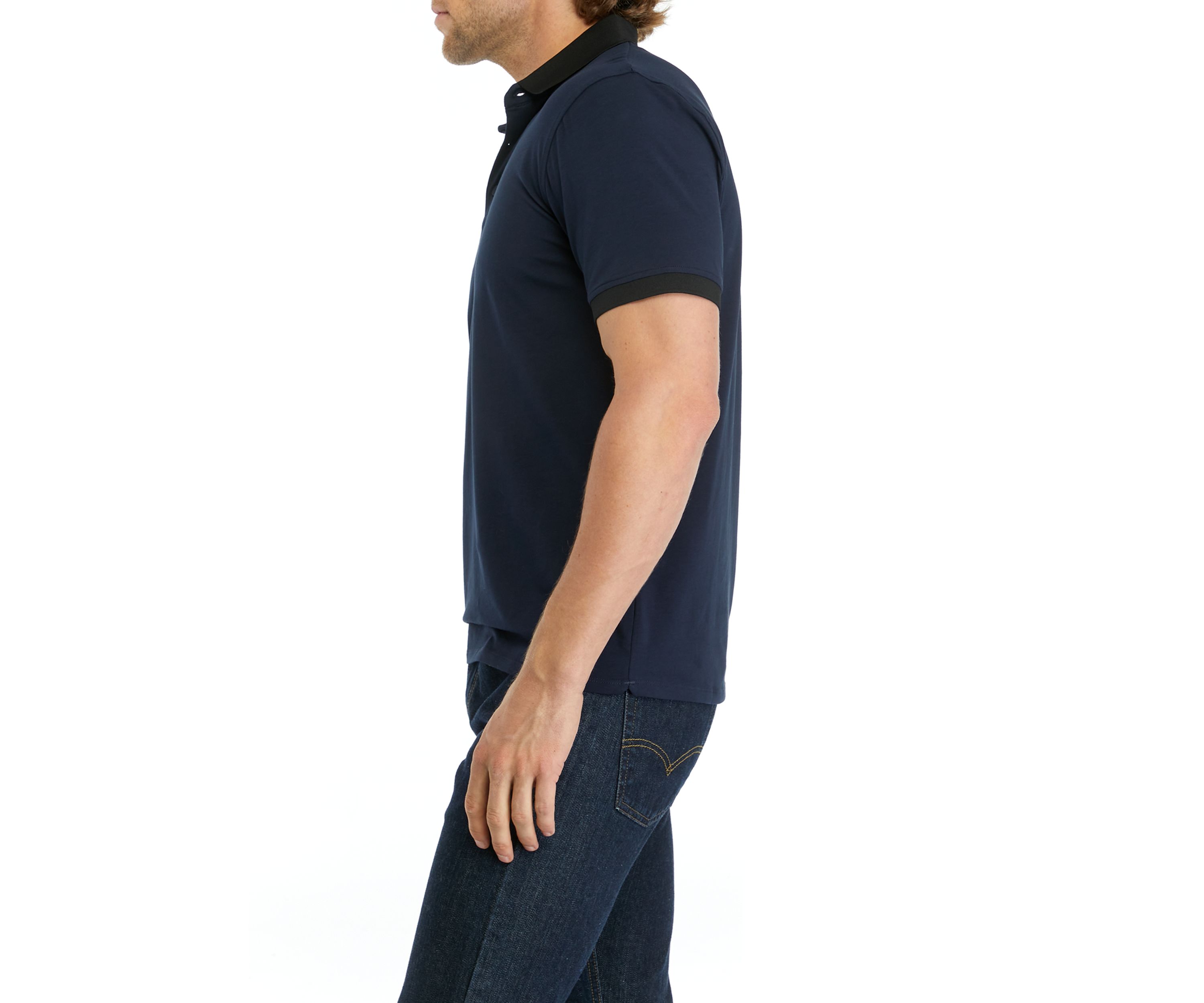 Mens Heathered Solid Short Sleeve Polo Shirt