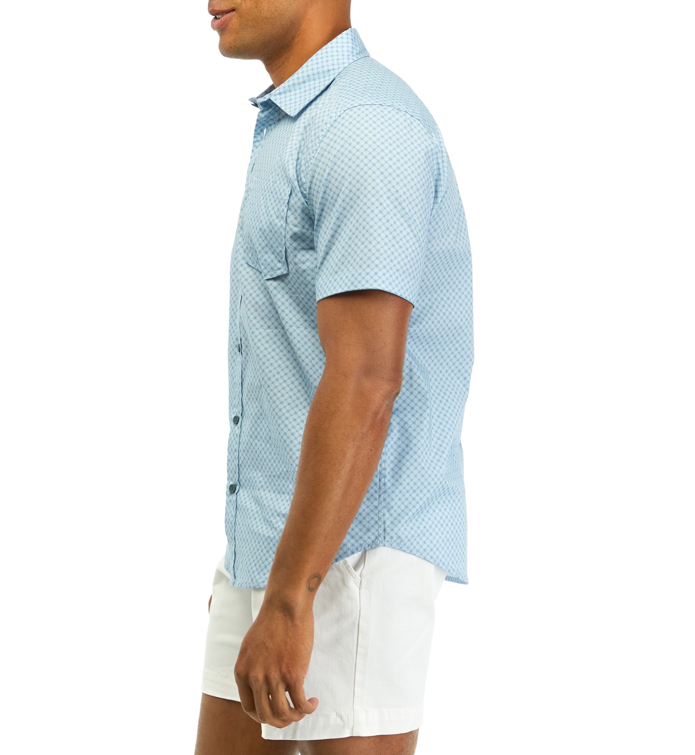 Mens Patch Pocket Sport Button Down Shirt