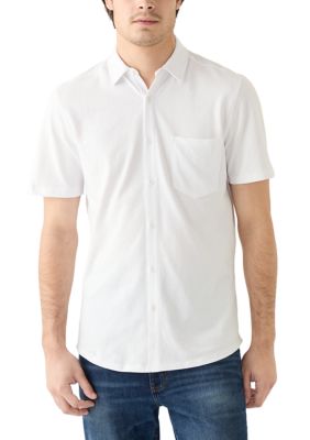 Kenneth Cole Men's Short Sleeve Polo Shirt, White, 2XL