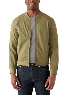 Kenneth Cole Men's Solid Bomber Jacket, Green, 2XL