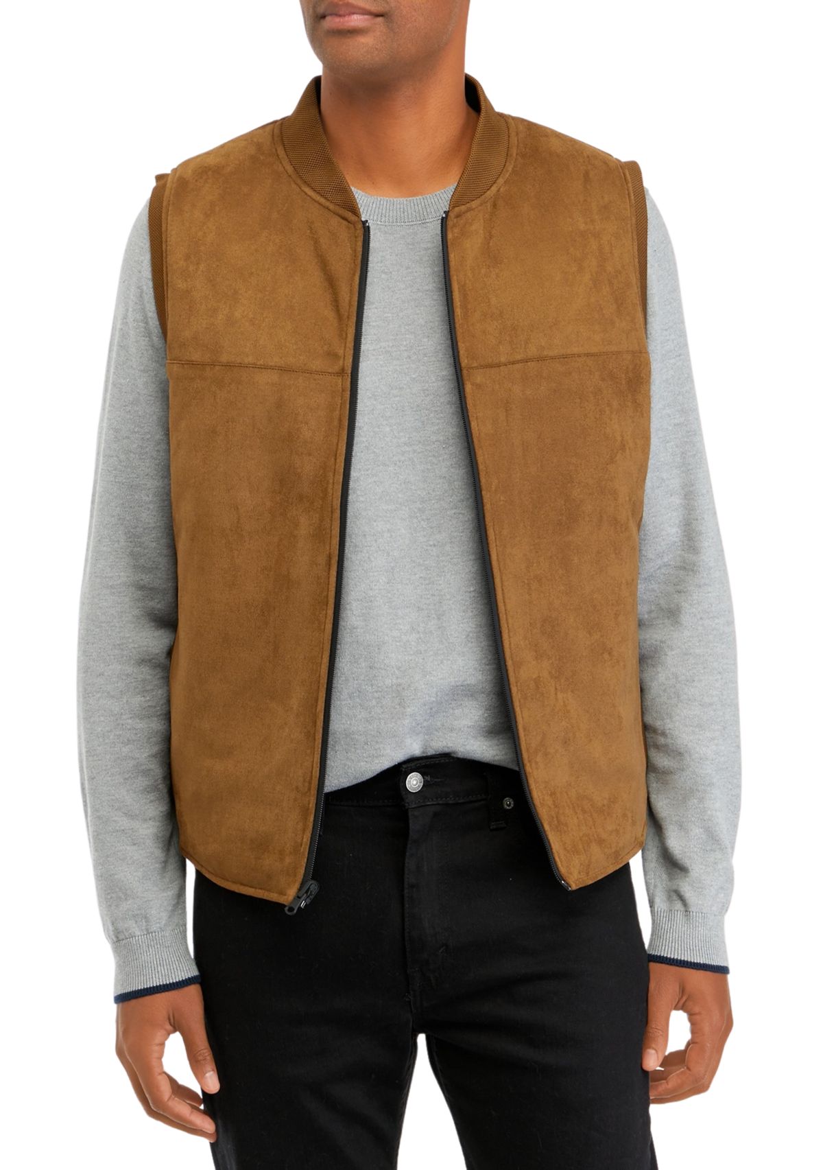Mens Reversible Suede Vest