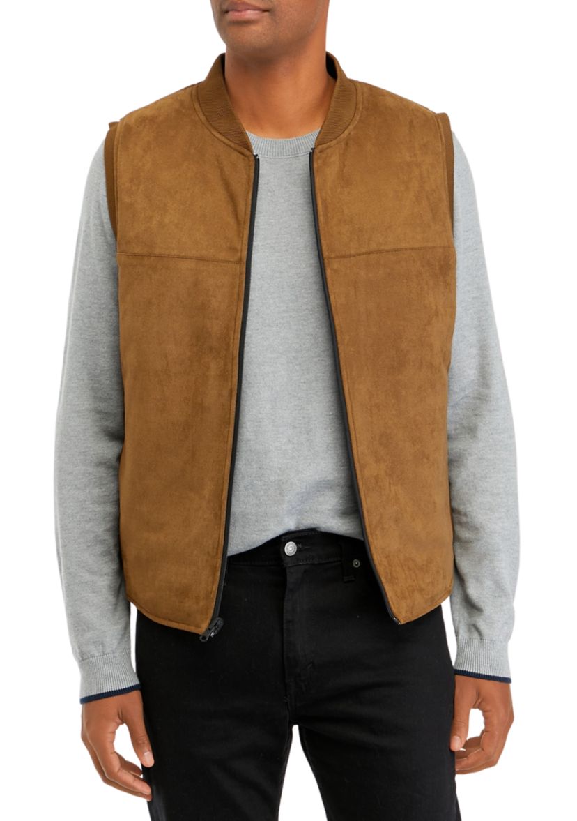 Mens Reversible Suede Vest