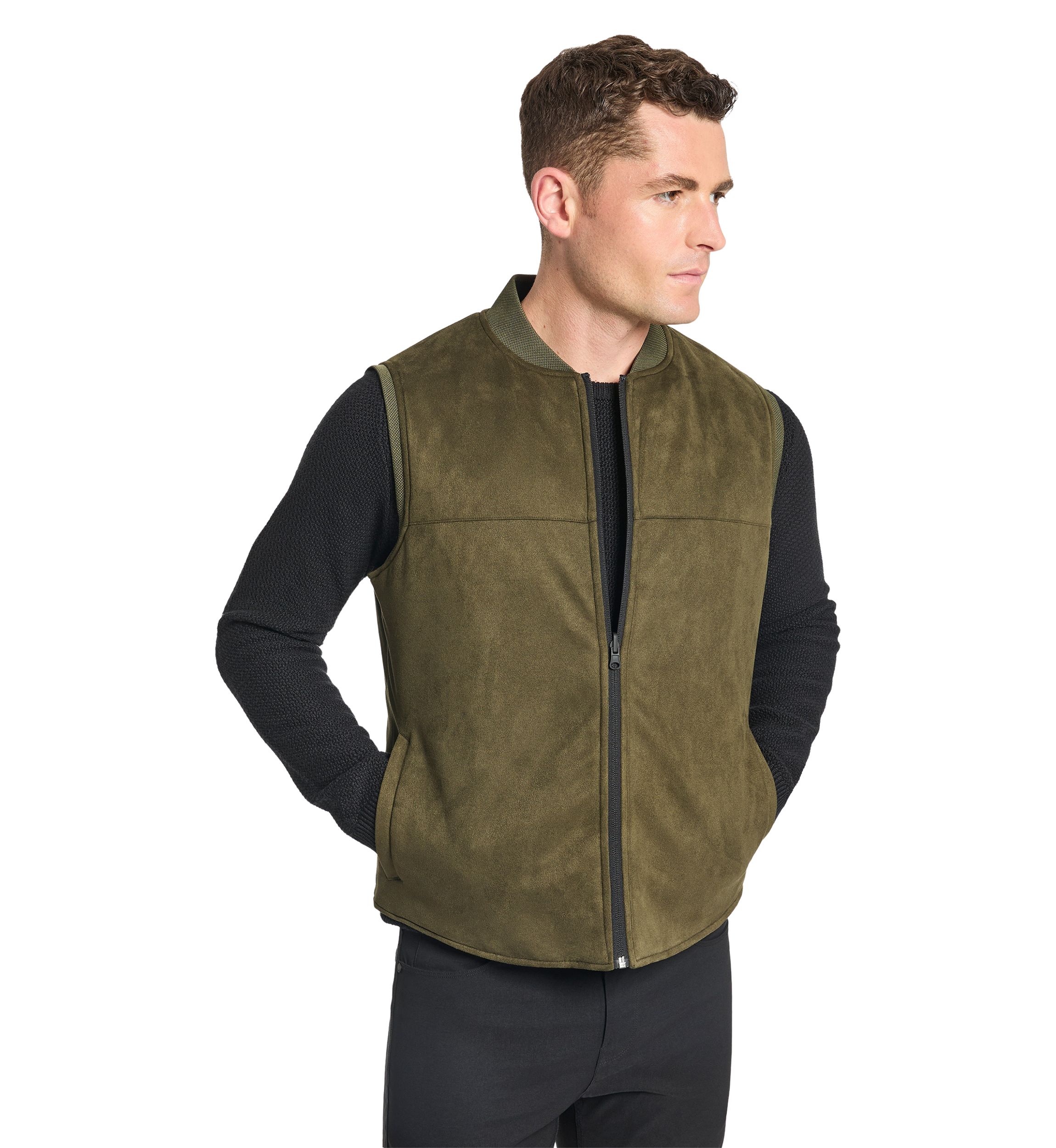 Mens Reversible Suede Vest