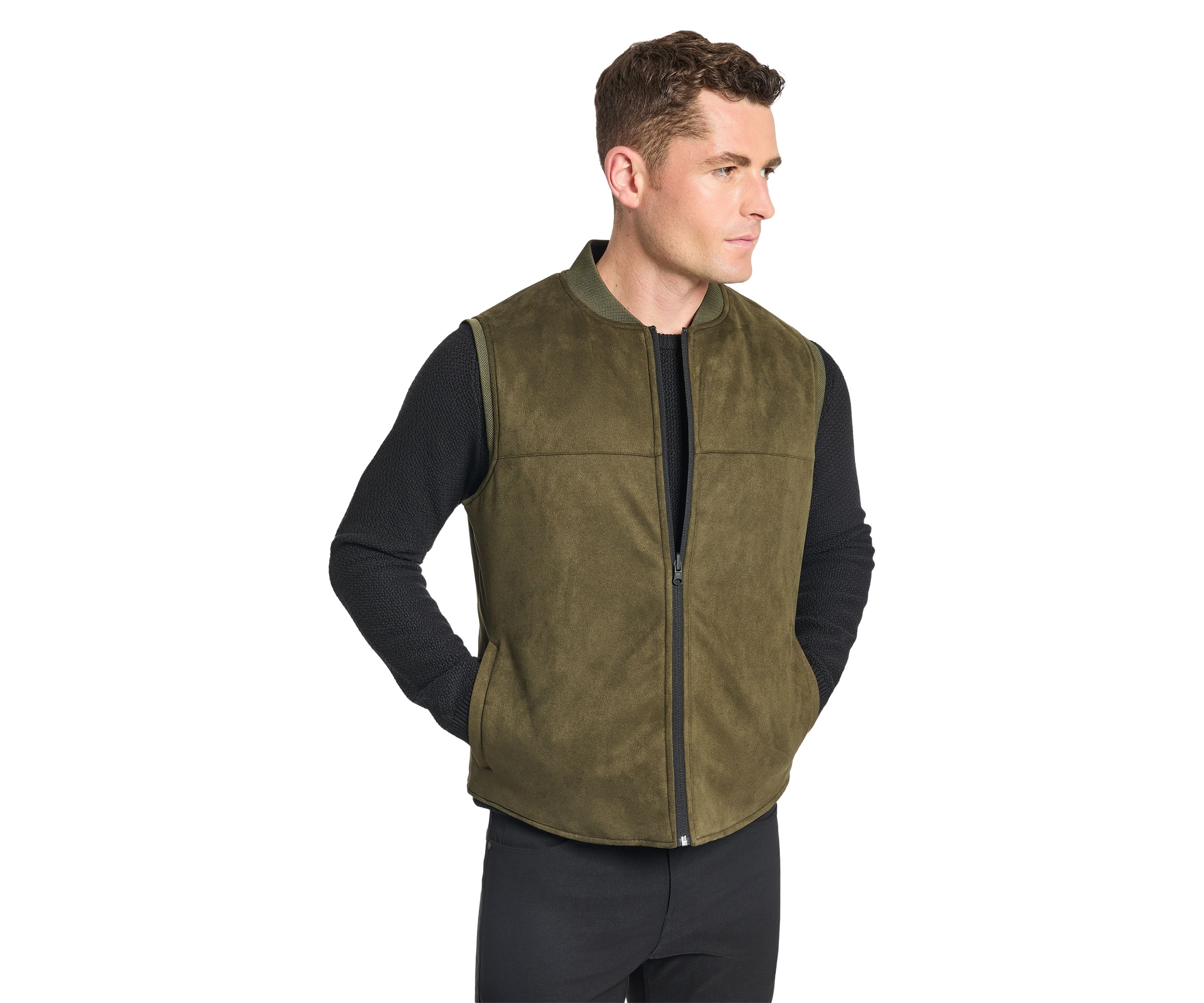 Mens Reversible Suede Vest