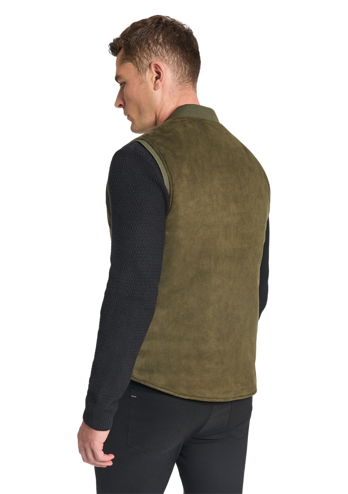 Mens Reversible Suede Vest