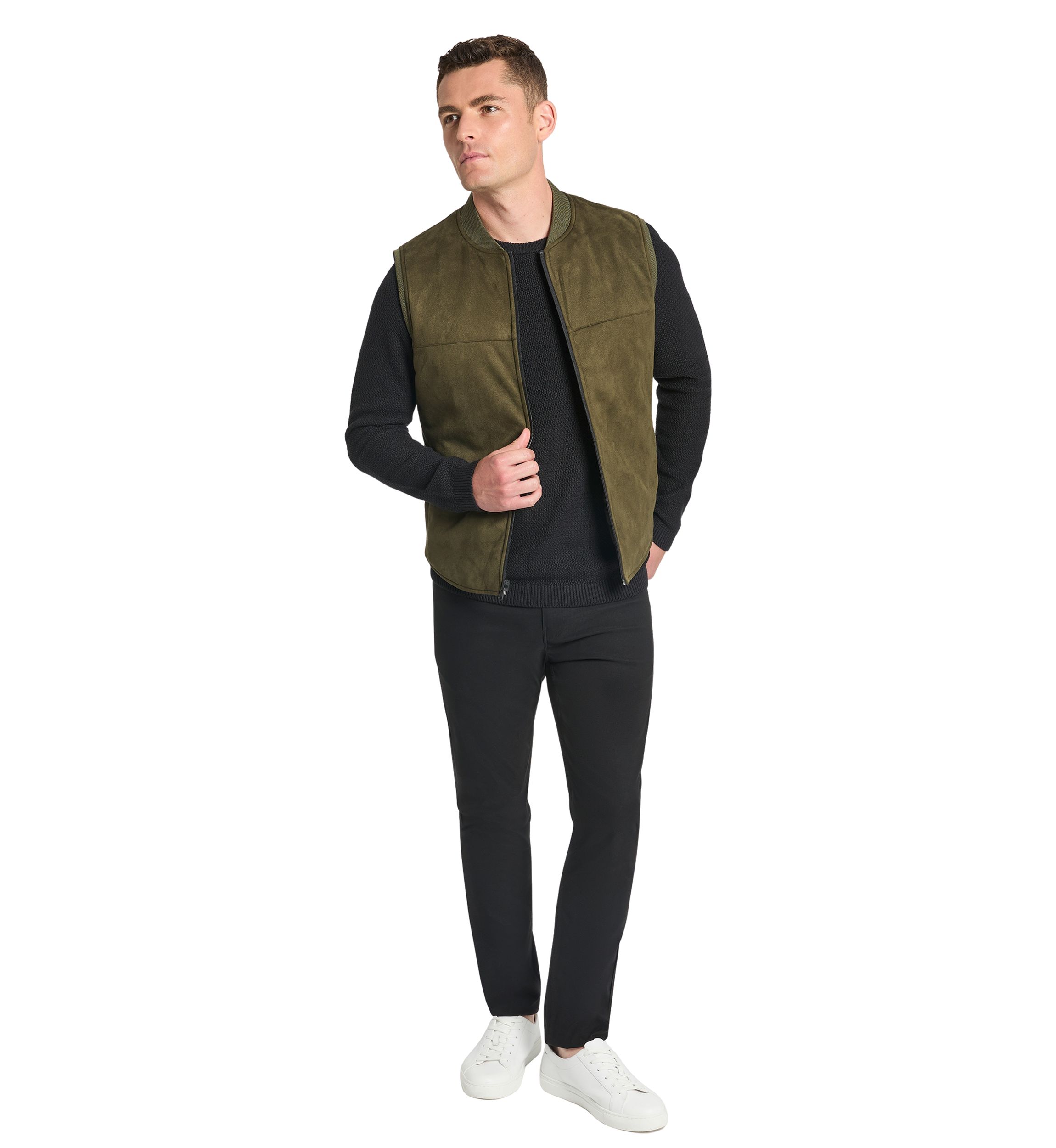 Mens Reversible Suede Vest