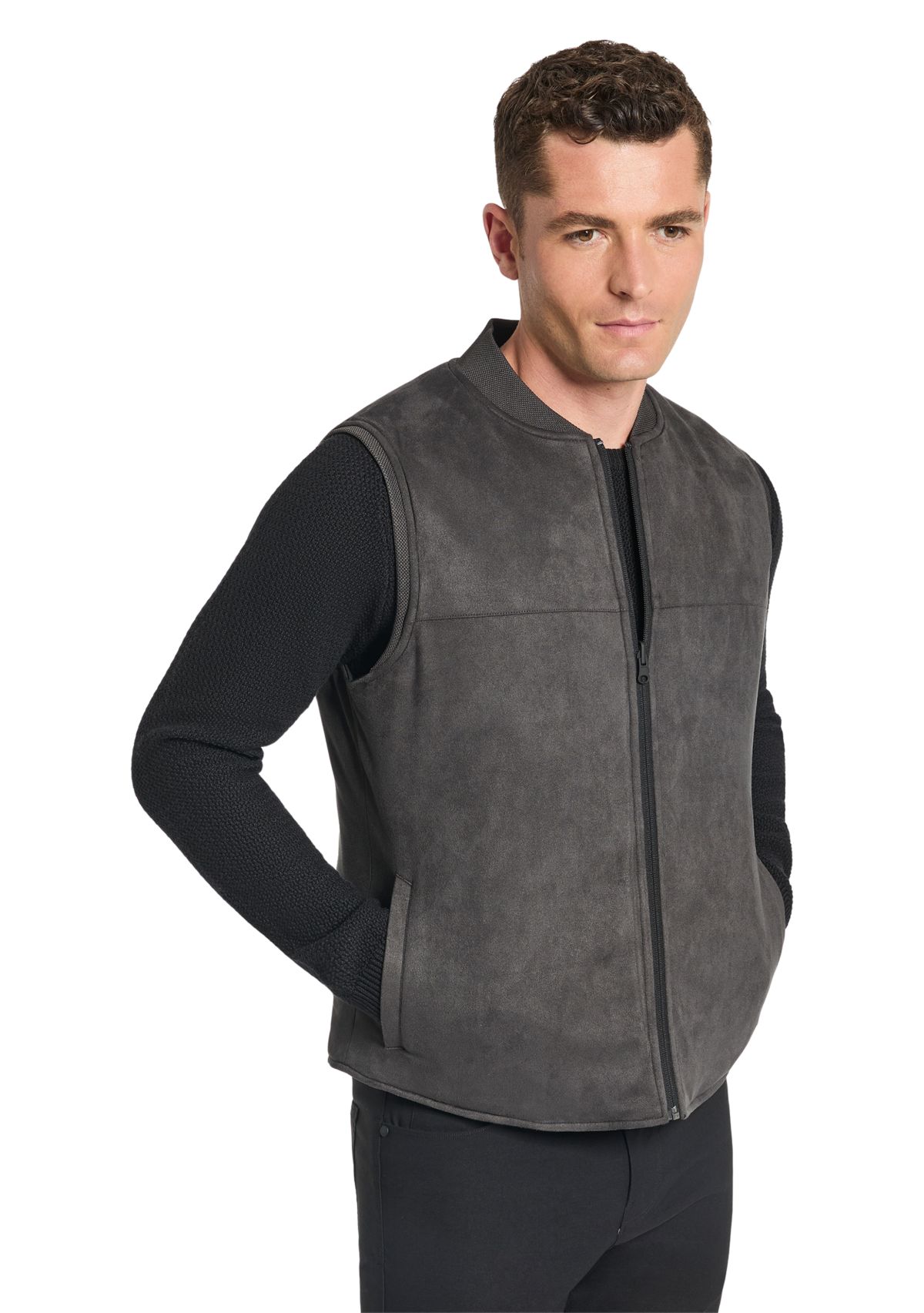 Mens Reversible Suede Vest