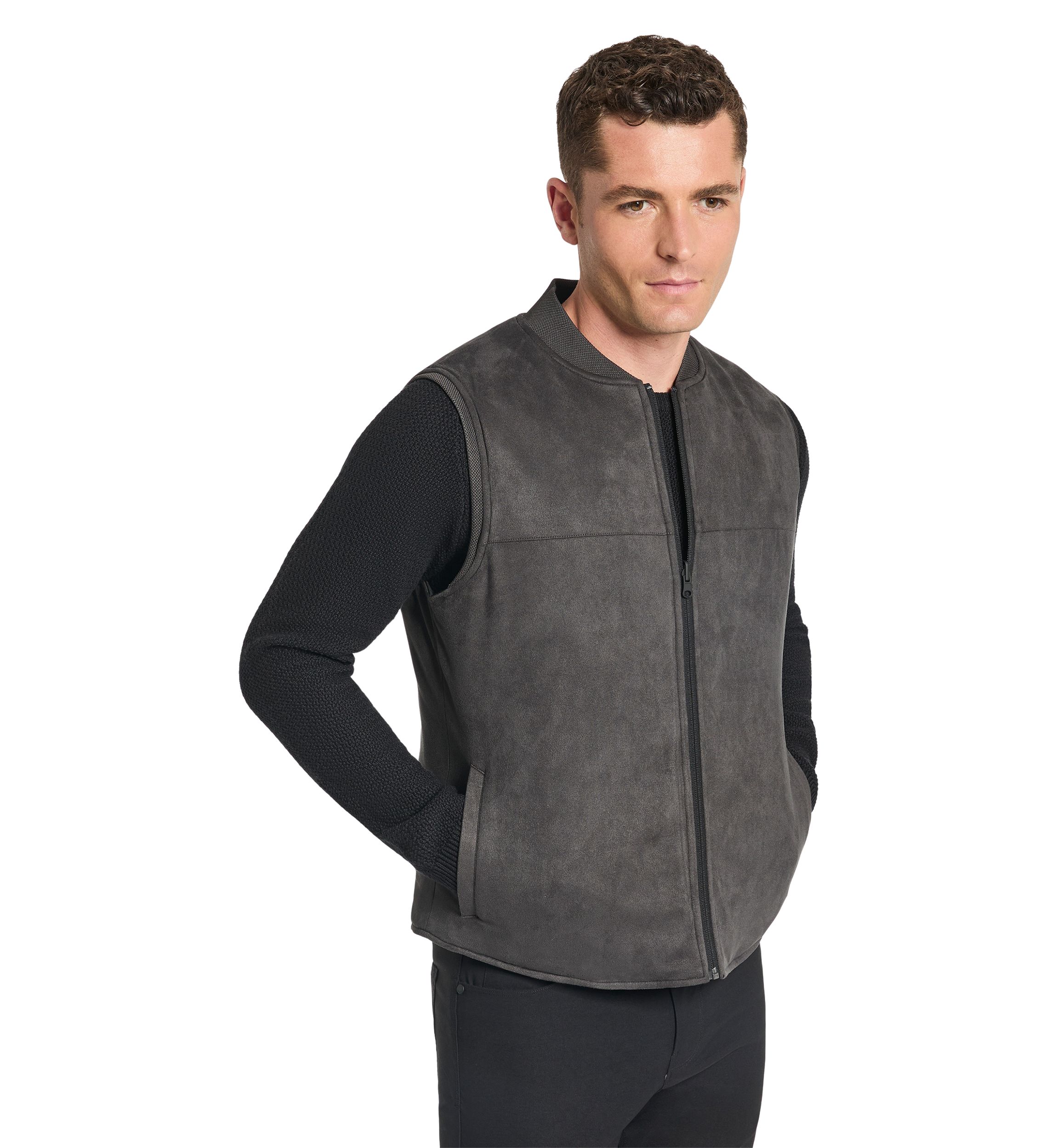 Mens Reversible Suede Vest