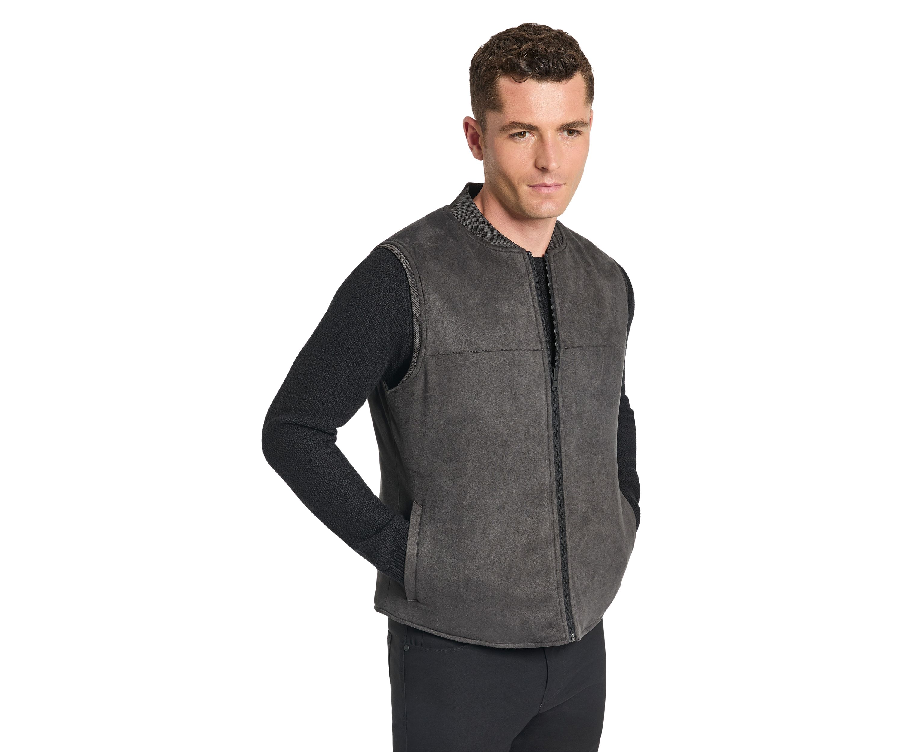 Mens Reversible Suede Vest