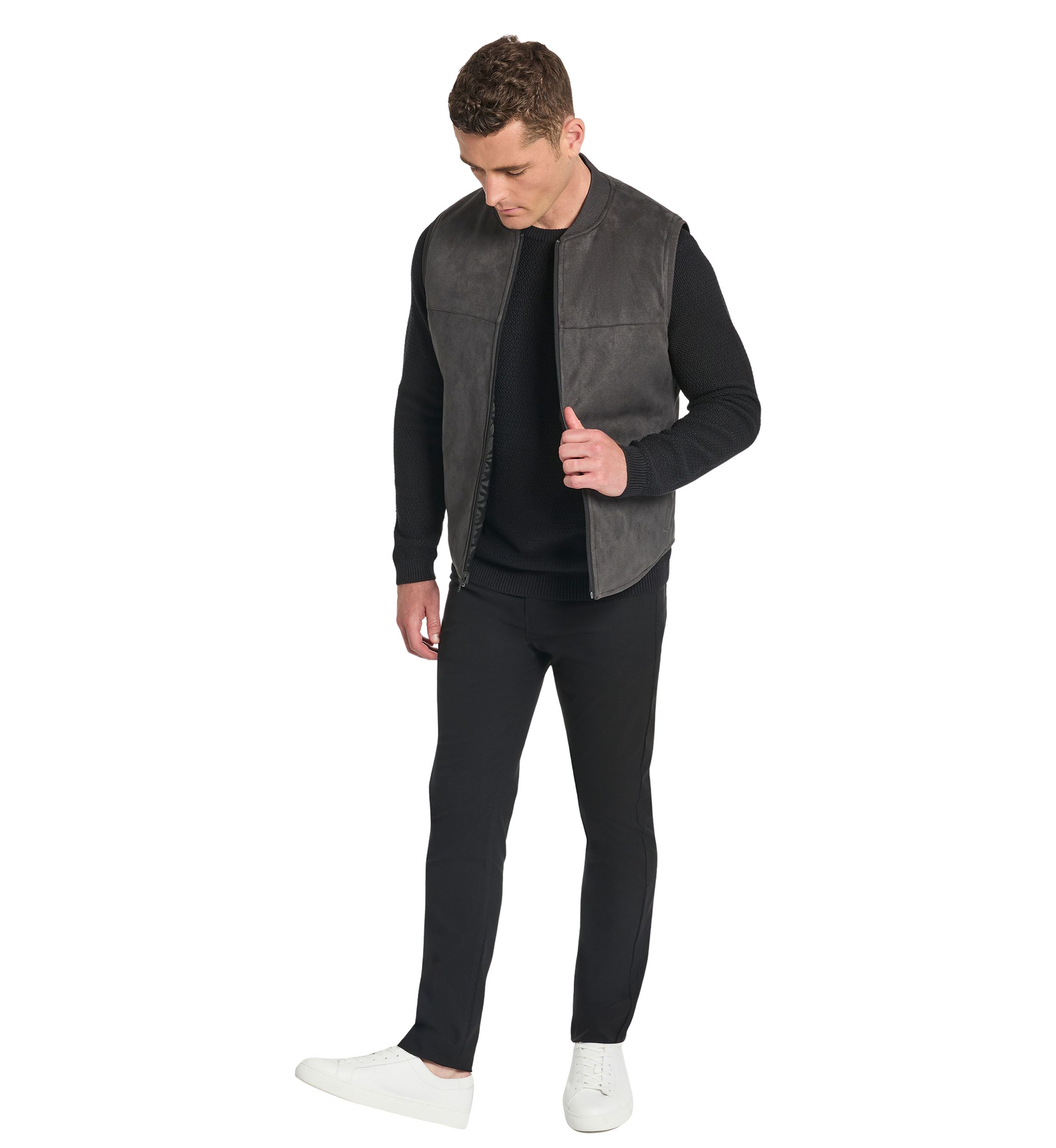 Mens Reversible Suede Vest