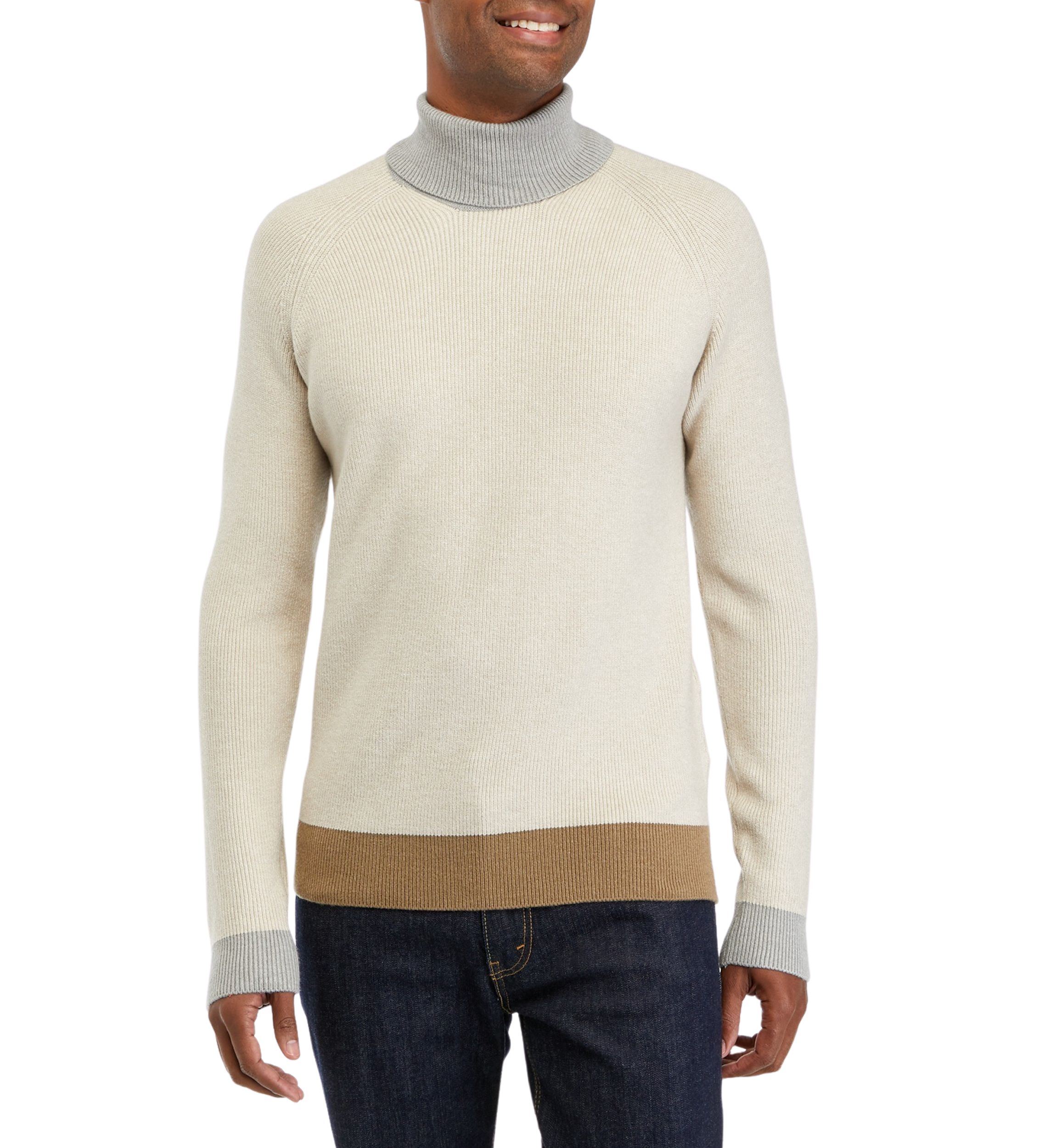 Mens Foldover Turtleneck Sweater