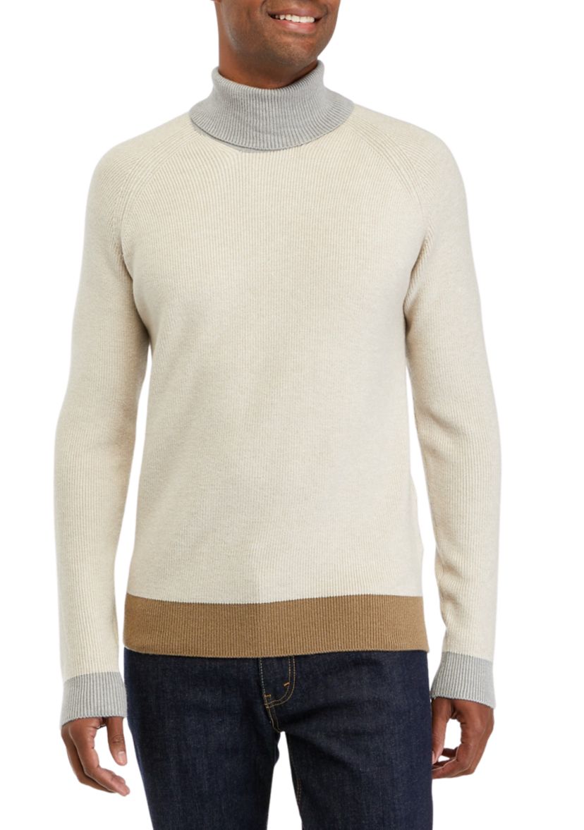Mens Foldover Turtleneck Sweater