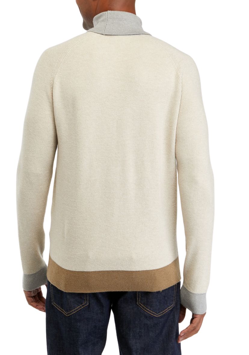 Mens Foldover Turtleneck Sweater