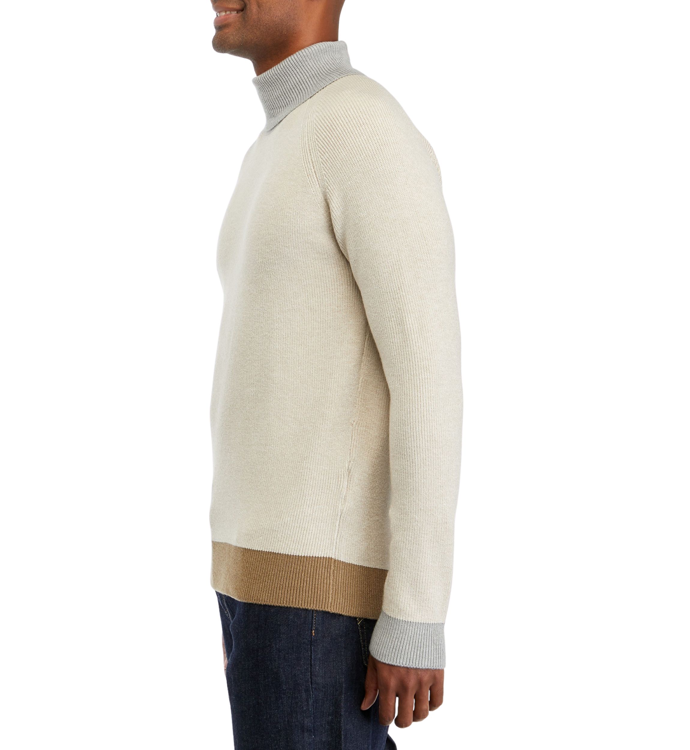 Mens Foldover Turtleneck Sweater