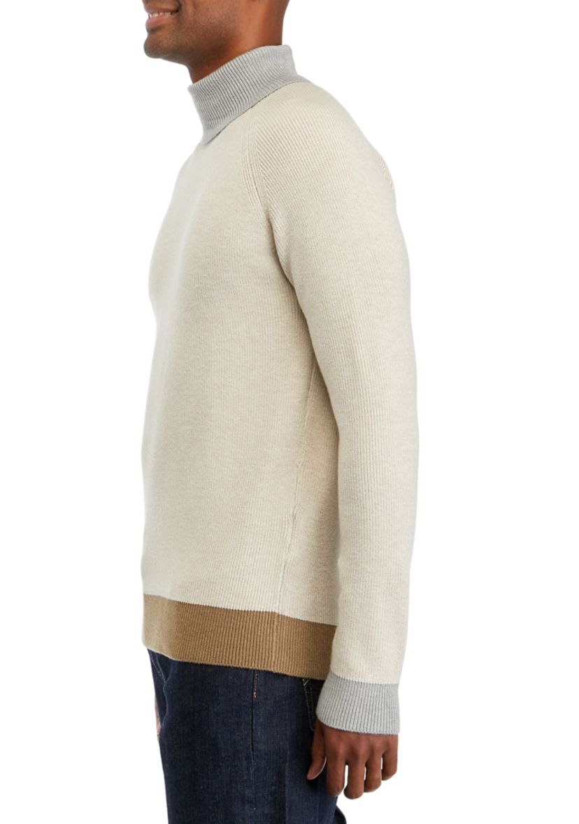 Mens Foldover Turtleneck Sweater
