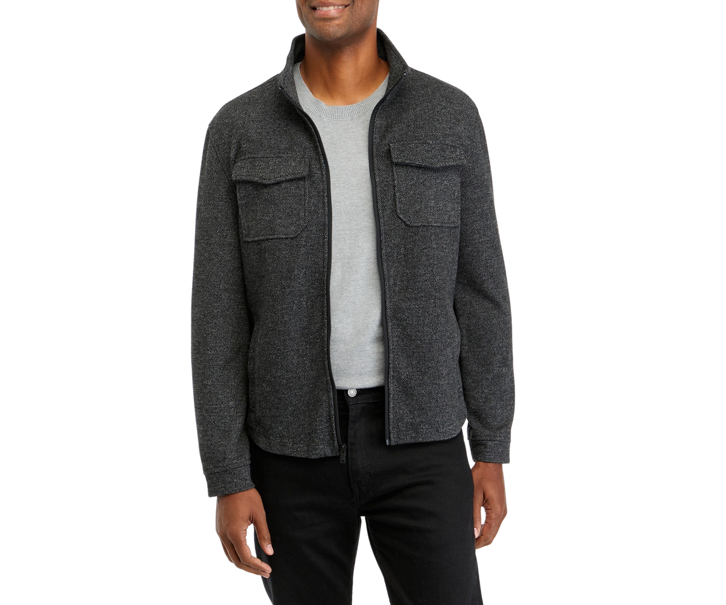 Mens Plaid Chest Pocket Shacket