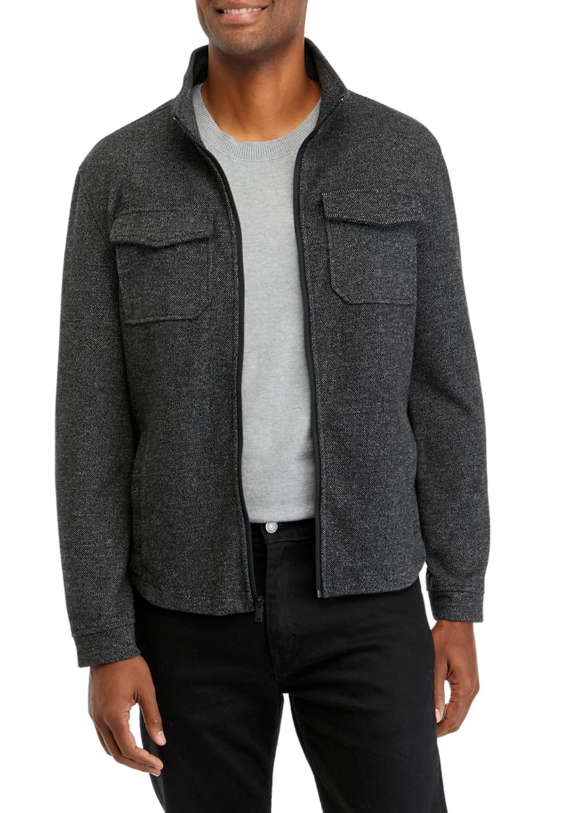Mens Plaid Chest Pocket Shacket