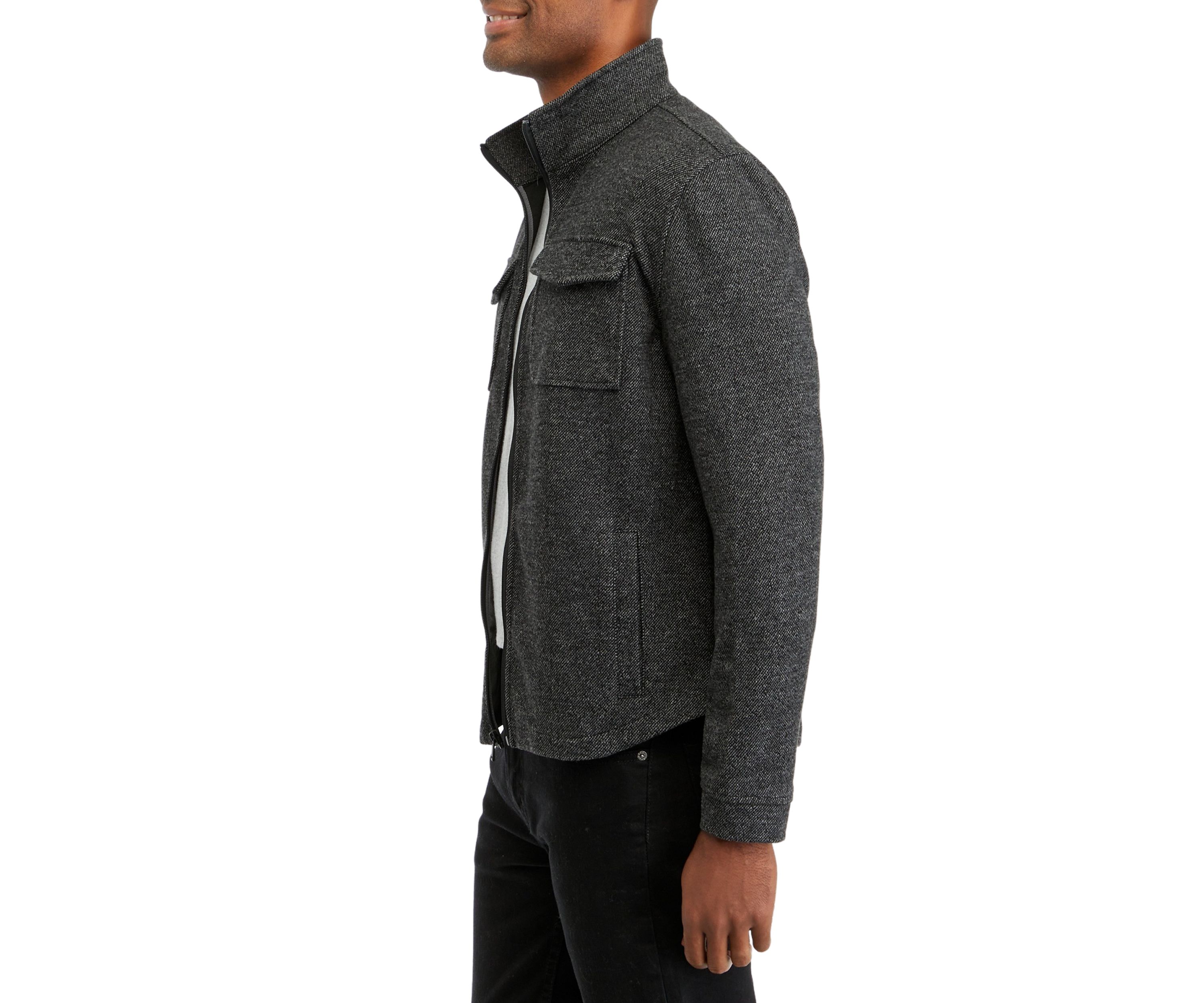 Mens Plaid Chest Pocket Shacket