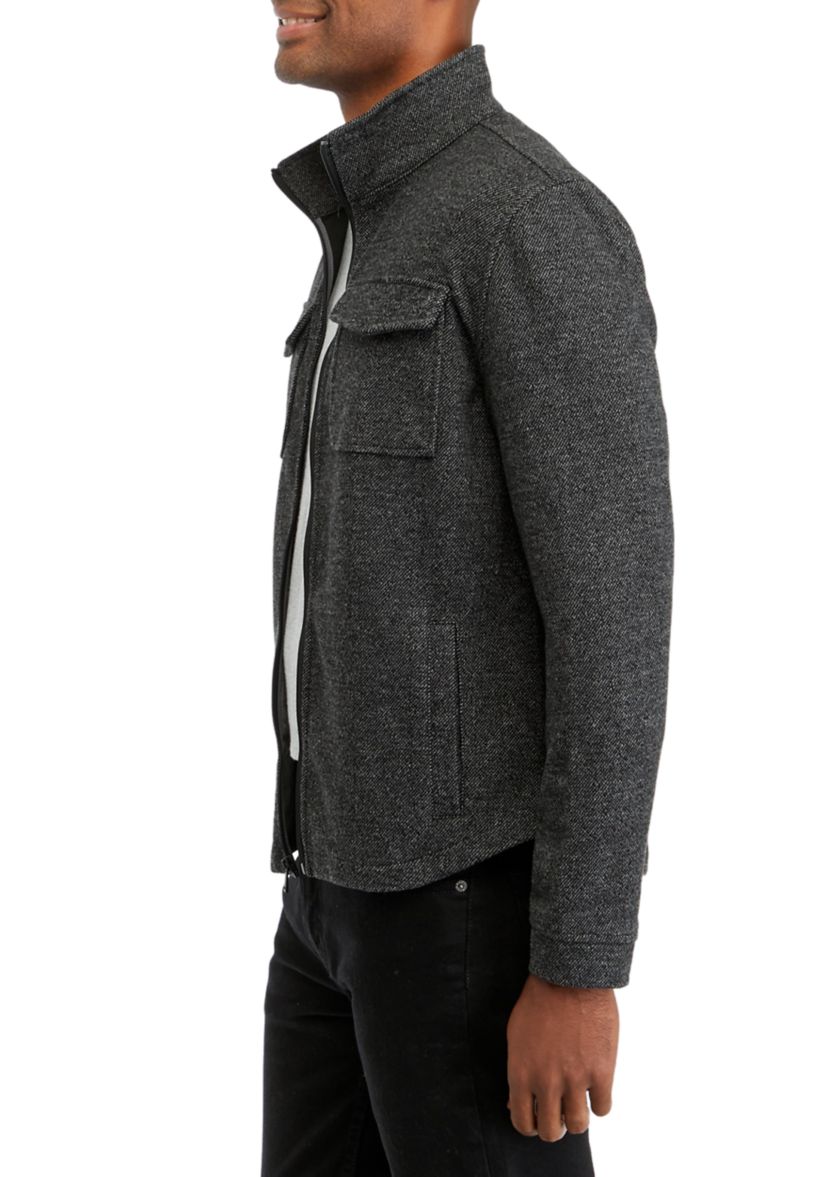 Mens Plaid Chest Pocket Shacket
