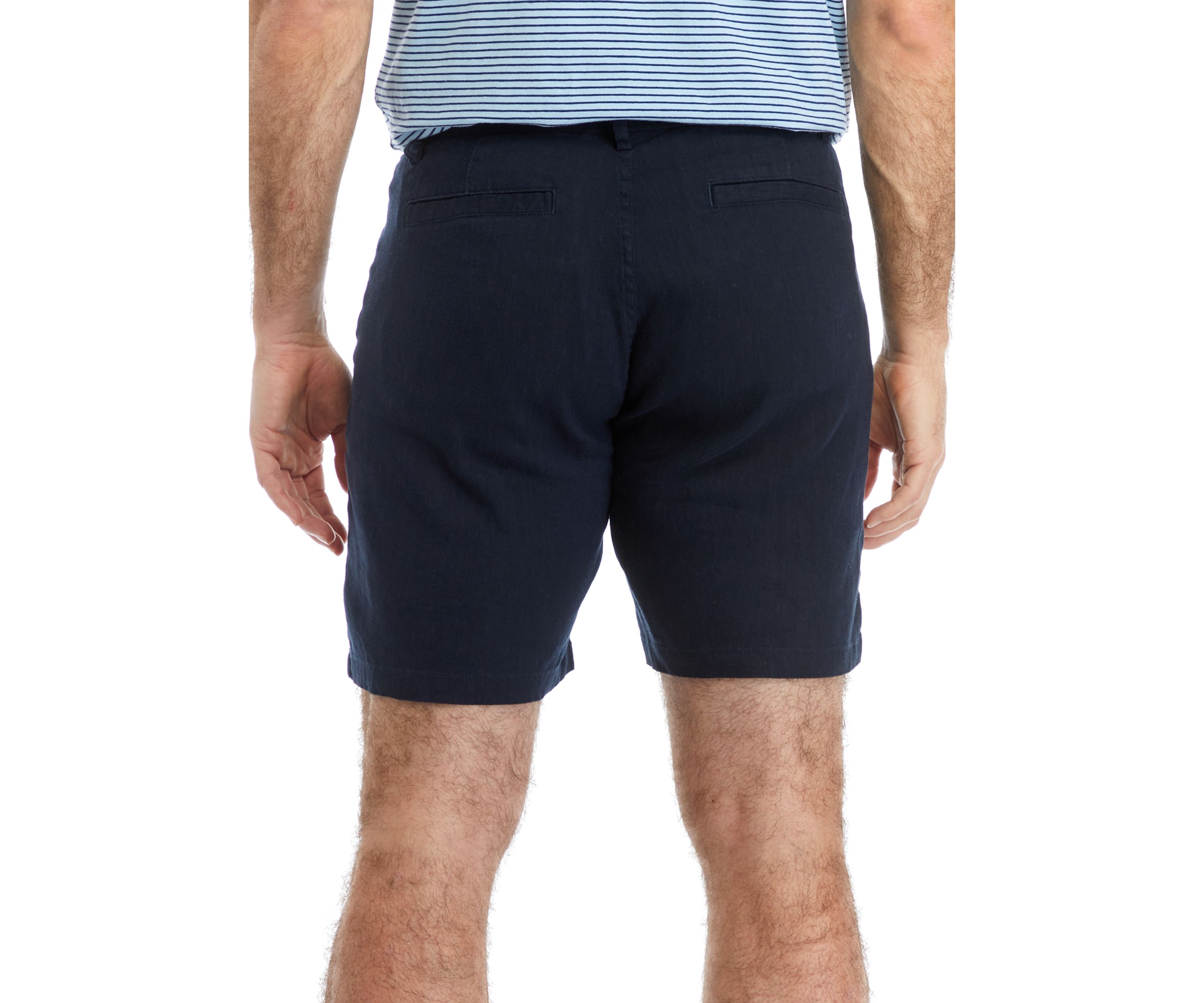 Mens Linen Rayon Pleated Shorts