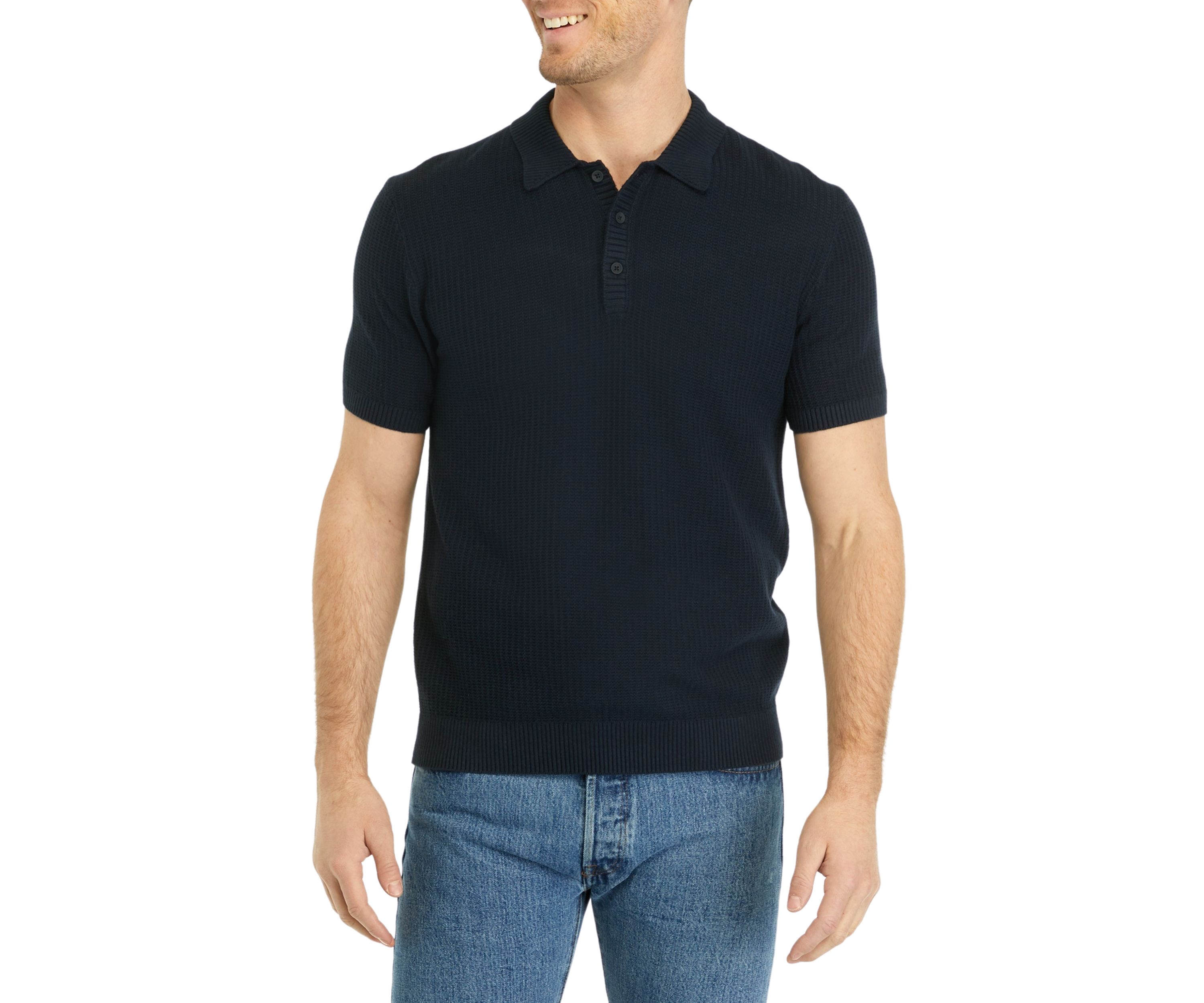  Sport Navy Solid Classic Polo Shirt