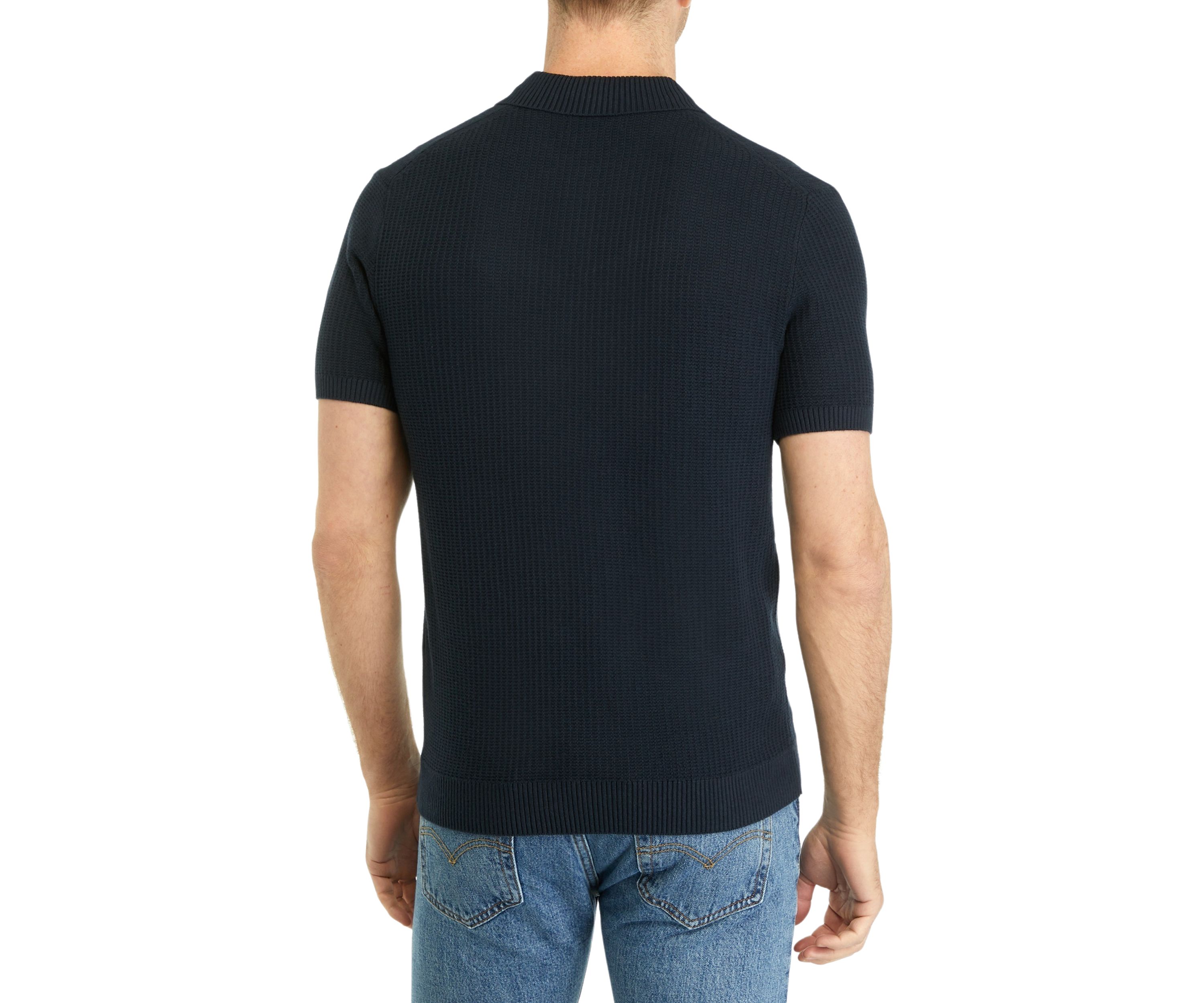  Sport Navy Solid Classic Polo Shirt