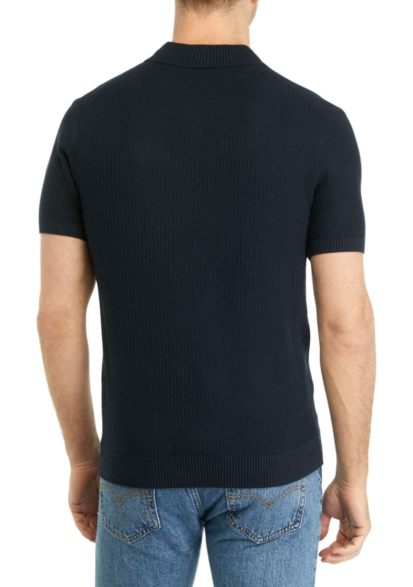  Sport Navy Solid Classic Polo Shirt