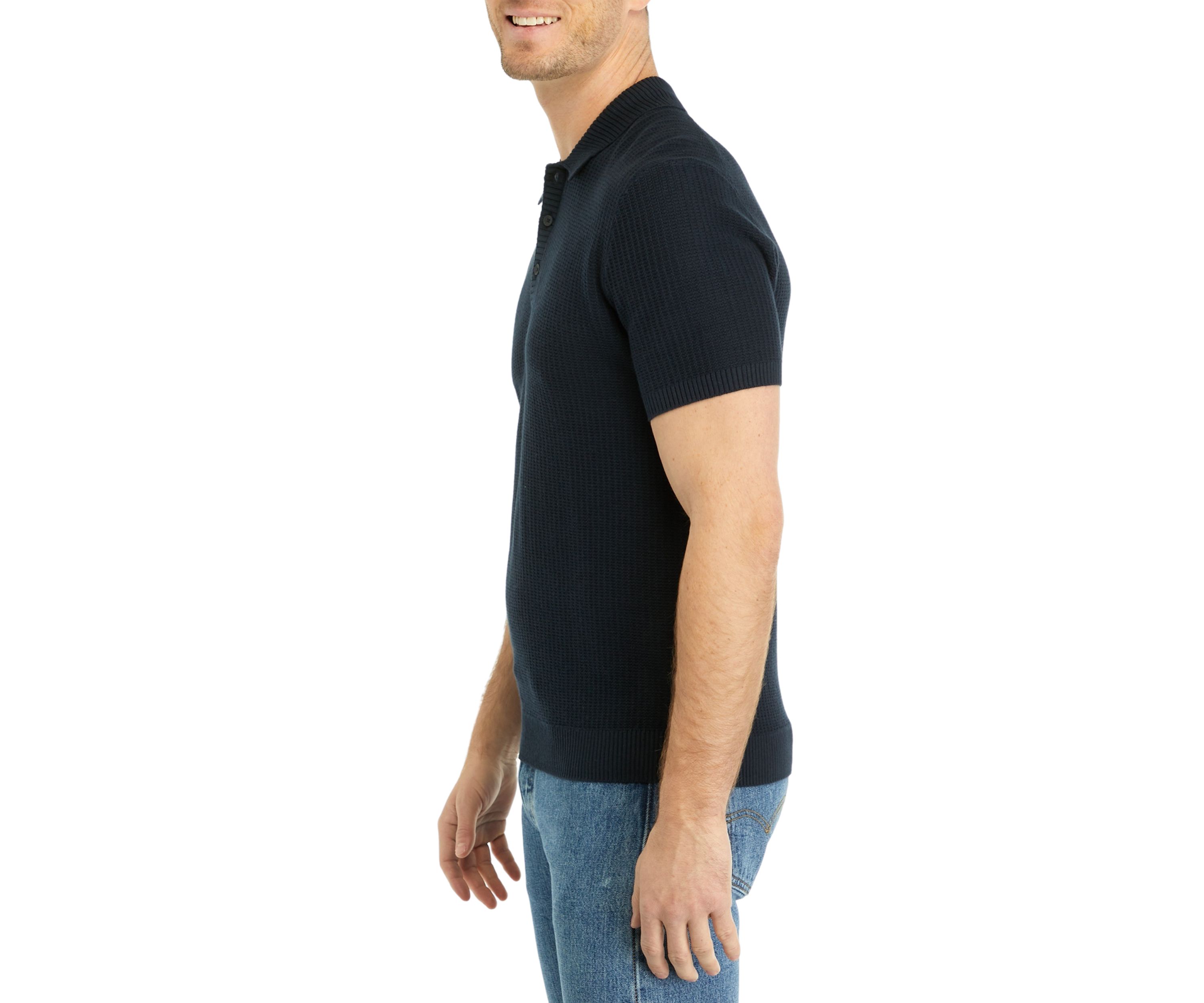  Sport Navy Solid Classic Polo Shirt