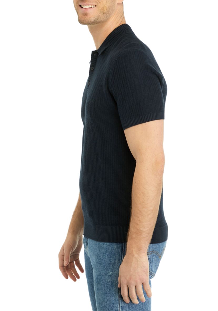  Sport Navy Solid Classic Polo Shirt