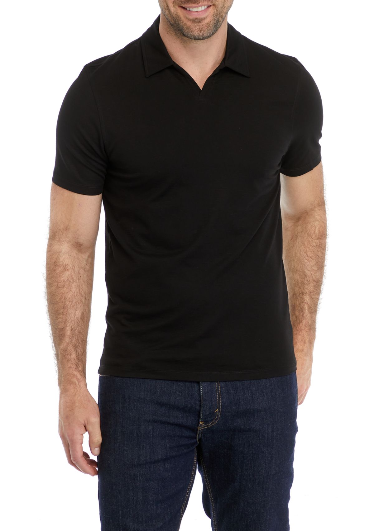 Mens Sport Solid Classic Polo Shirt