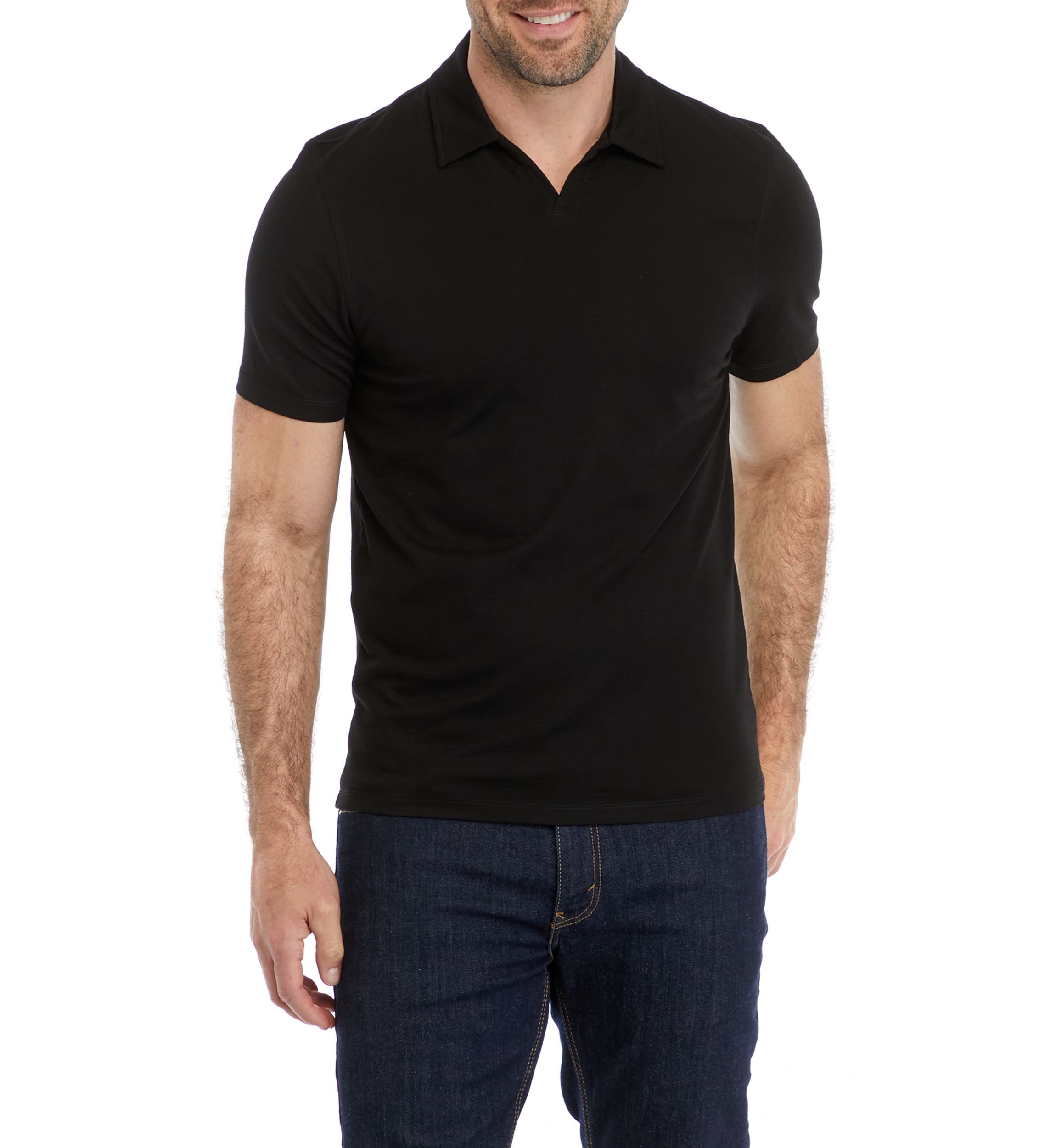 Mens Sport Solid Classic Polo Shirt