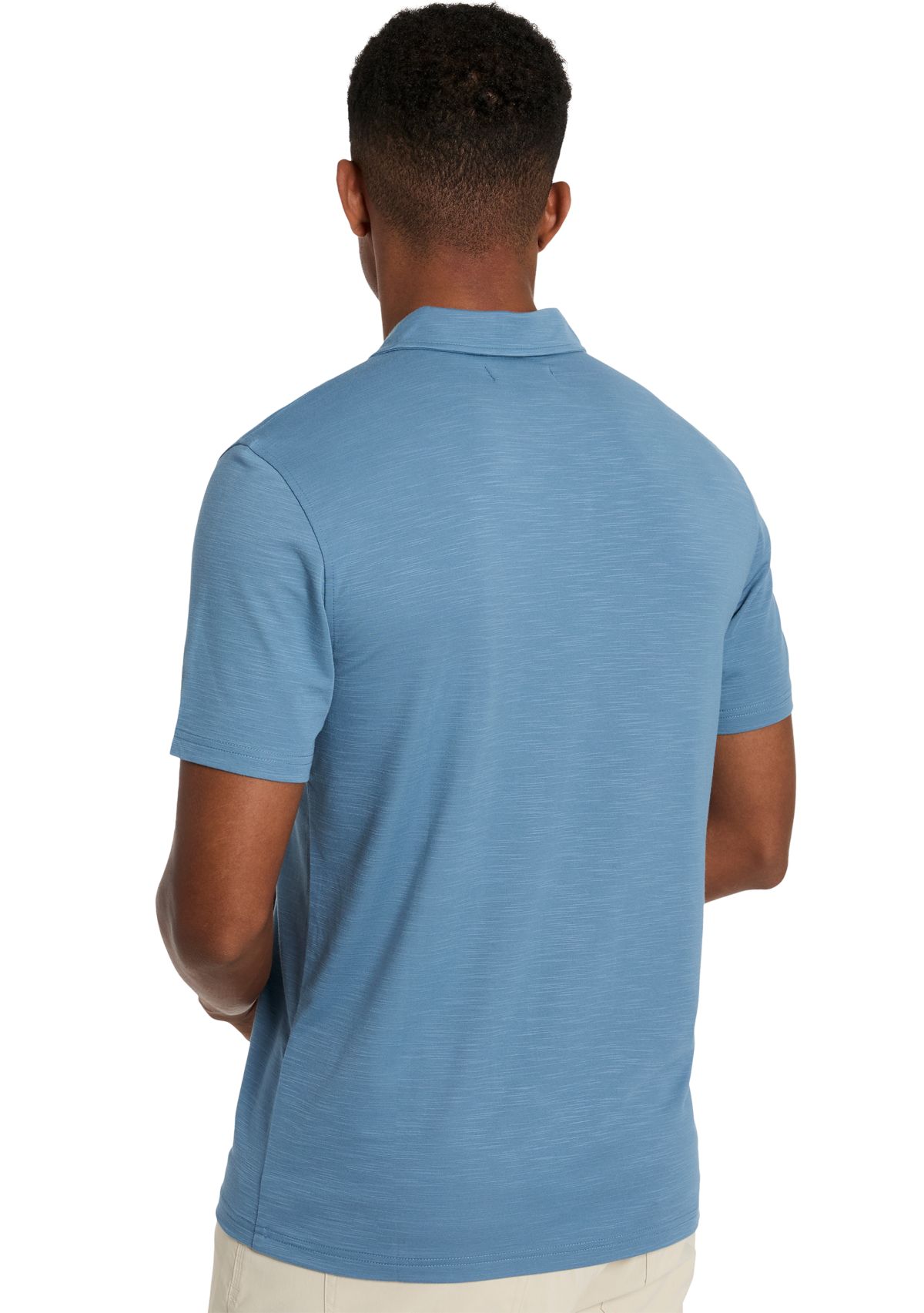 Mens Short Sleeve Johnny Collar Polo Shirt